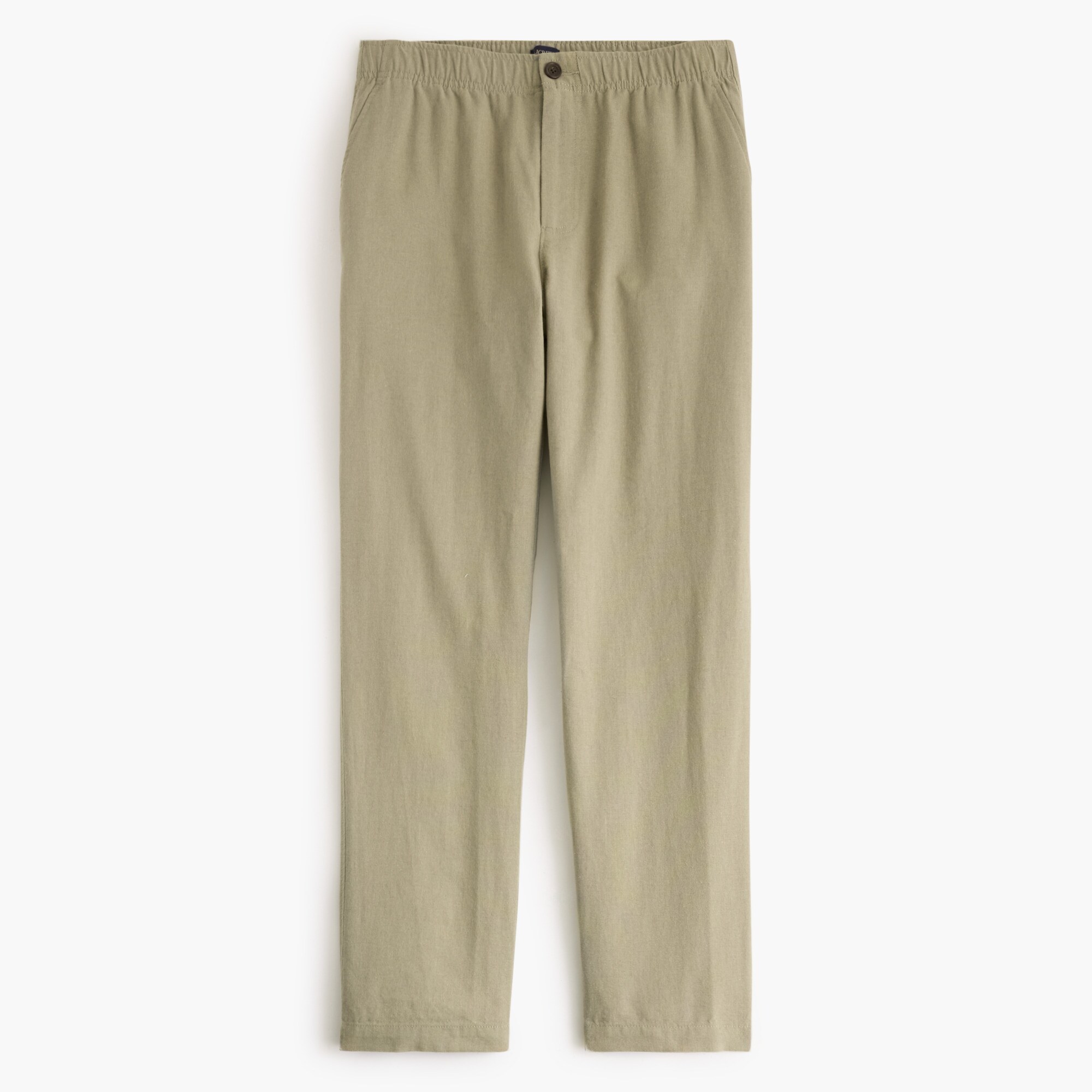  Linen-cotton blend drawstring pant