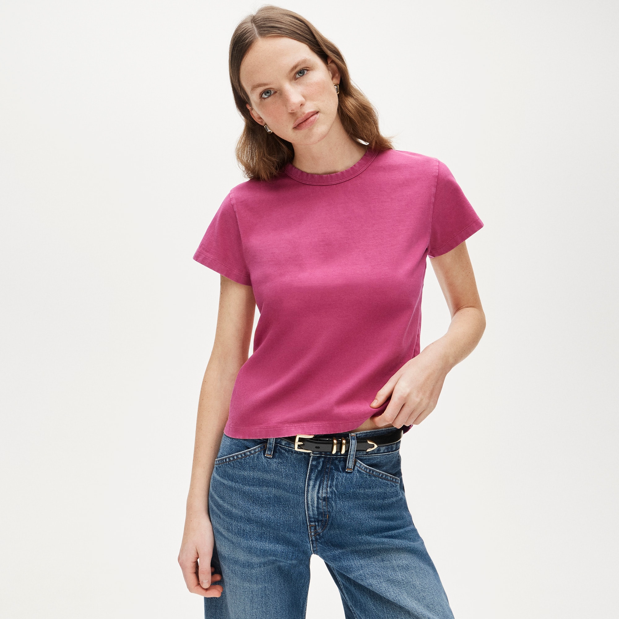 Boyfriend jersey classic-fit T-shirt