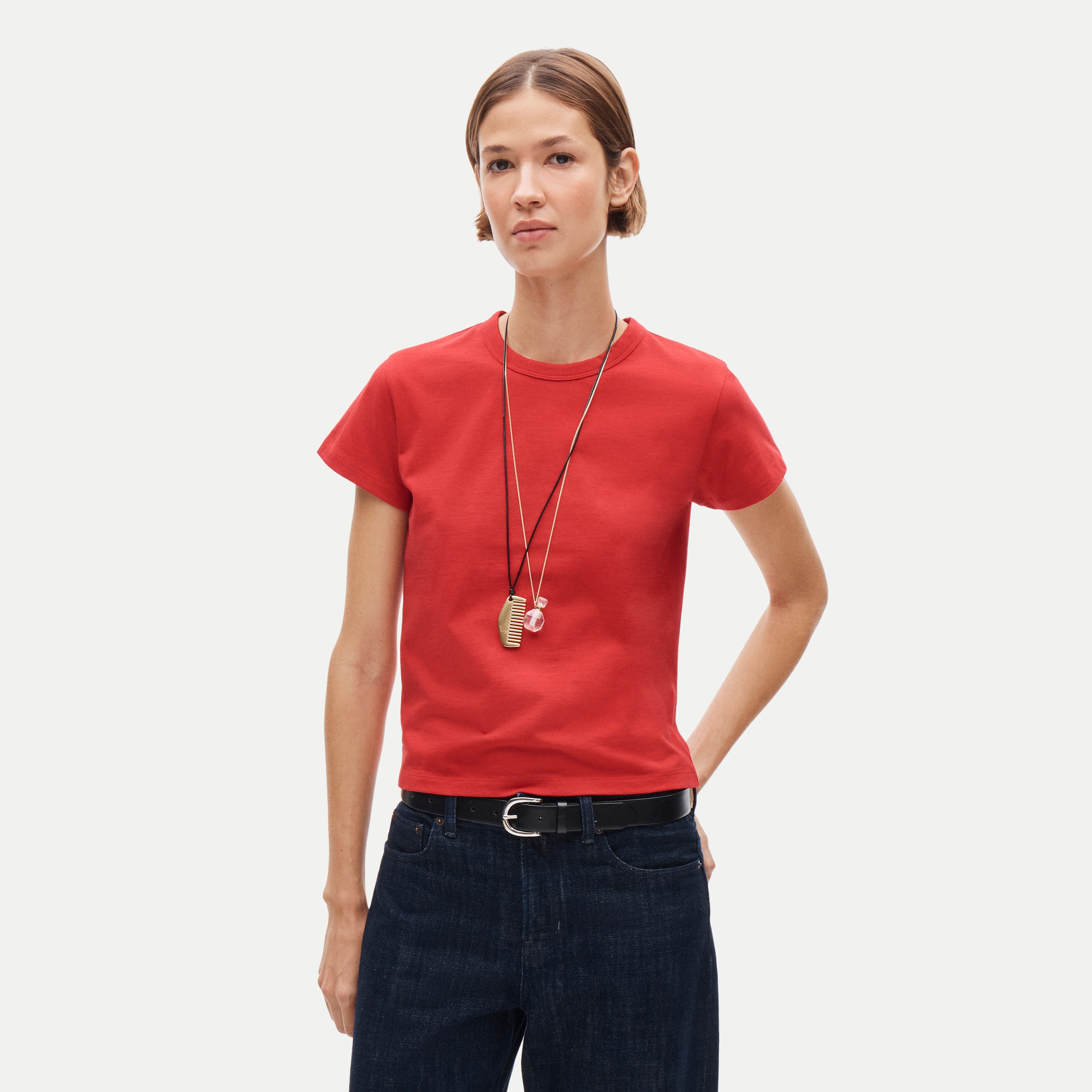Boyfriend jersey classic-fit T-shirt