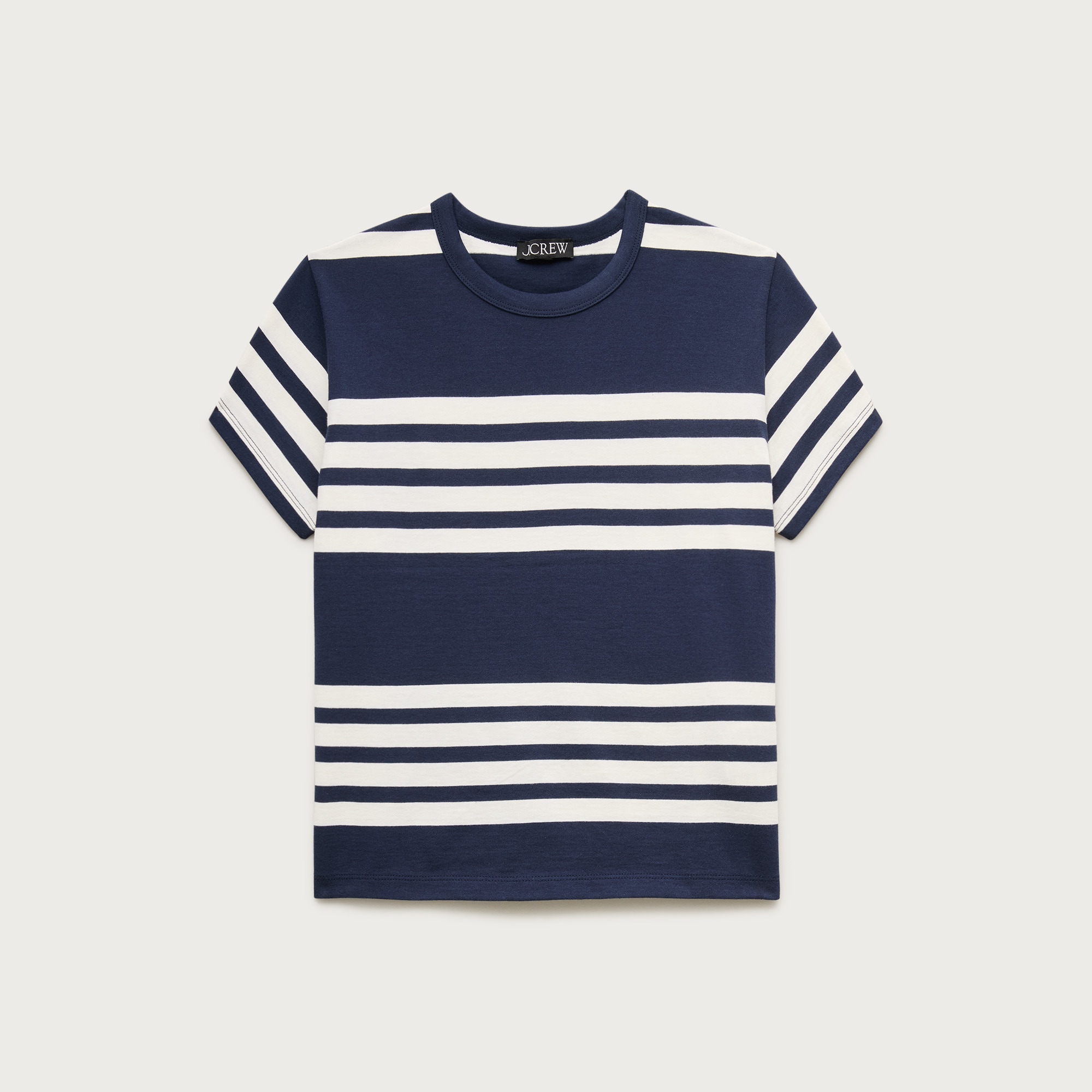 Boyfriend jersey classic-fit T-shirt in stripe from J.Crew - $50
