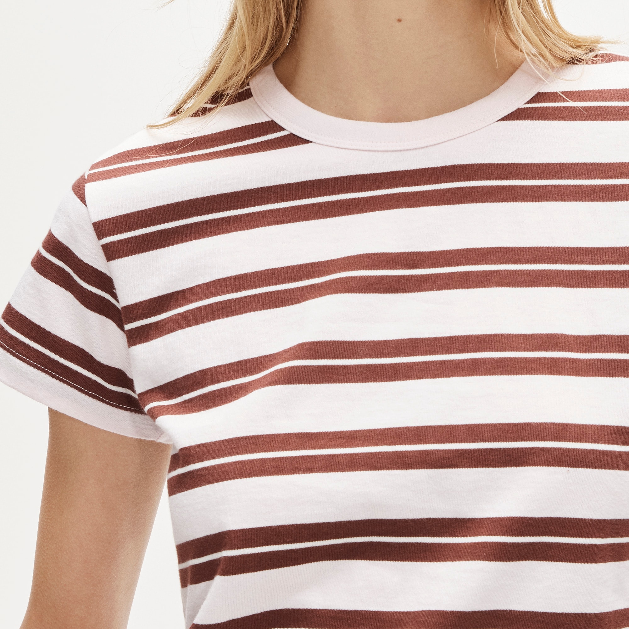 Boyfriend jersey classic-fit T-shirt in stripe - image 4