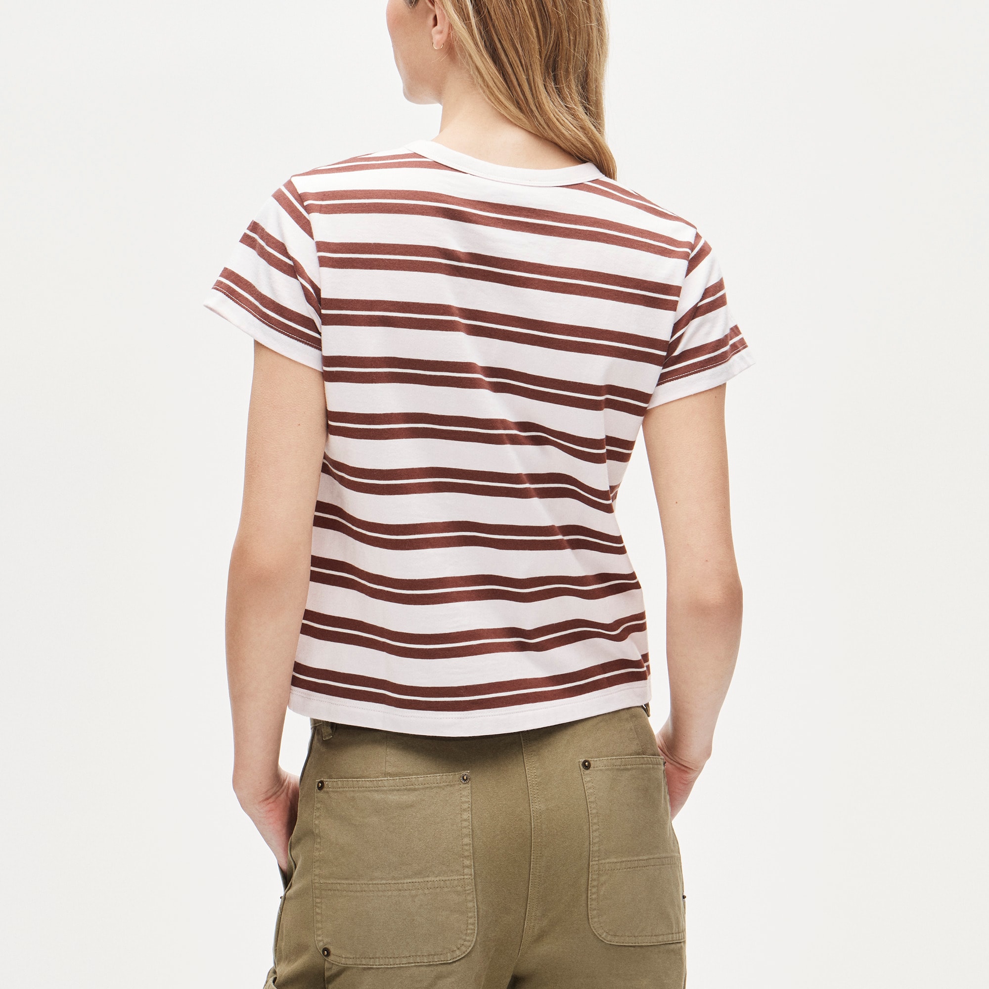 Boyfriend jersey classic-fit T-shirt in stripe - image 5