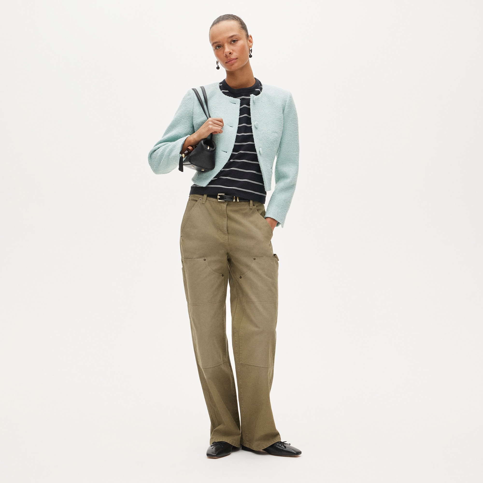 Boyfriend jersey classic-fit T-shirt in stripe