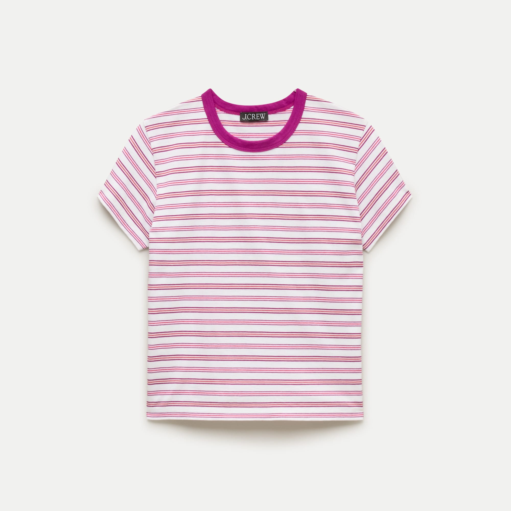 Boyfriend jersey classic-fit T-shirt in stripe