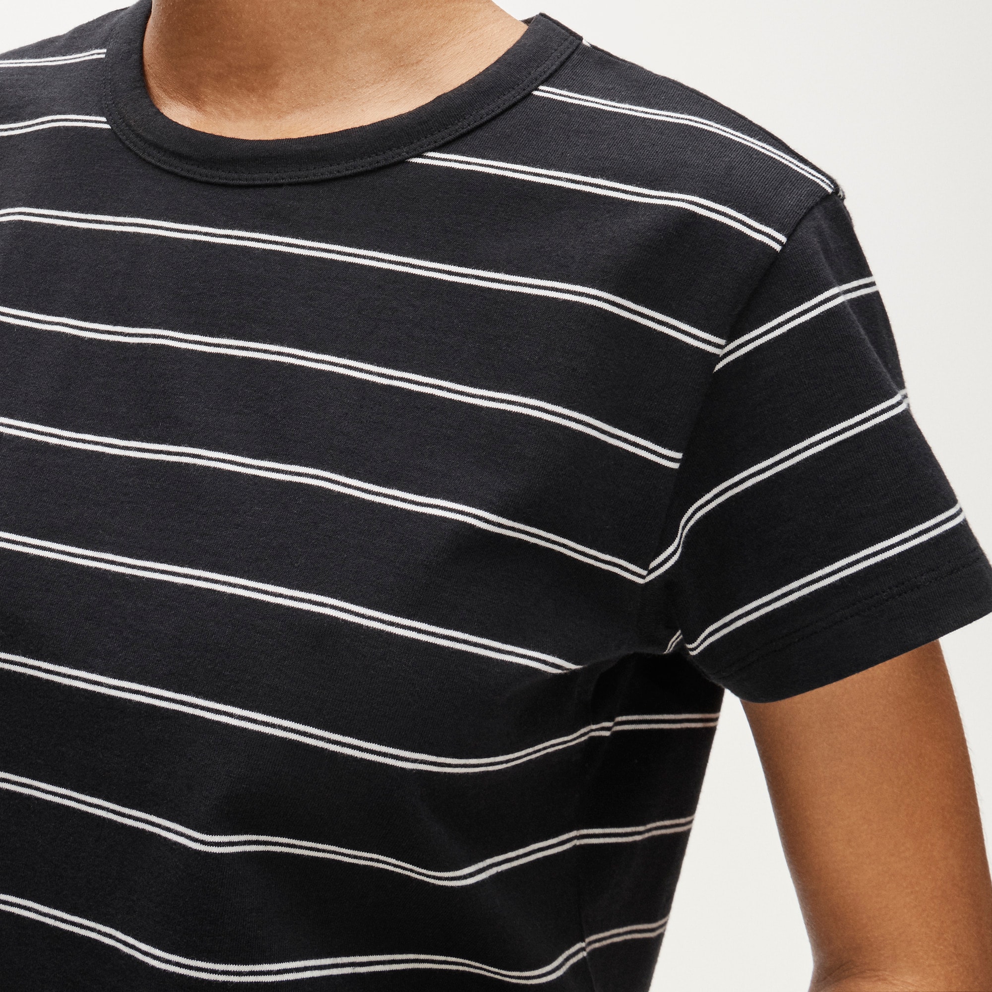 Boyfriend jersey classic-fit T-shirt in stripe