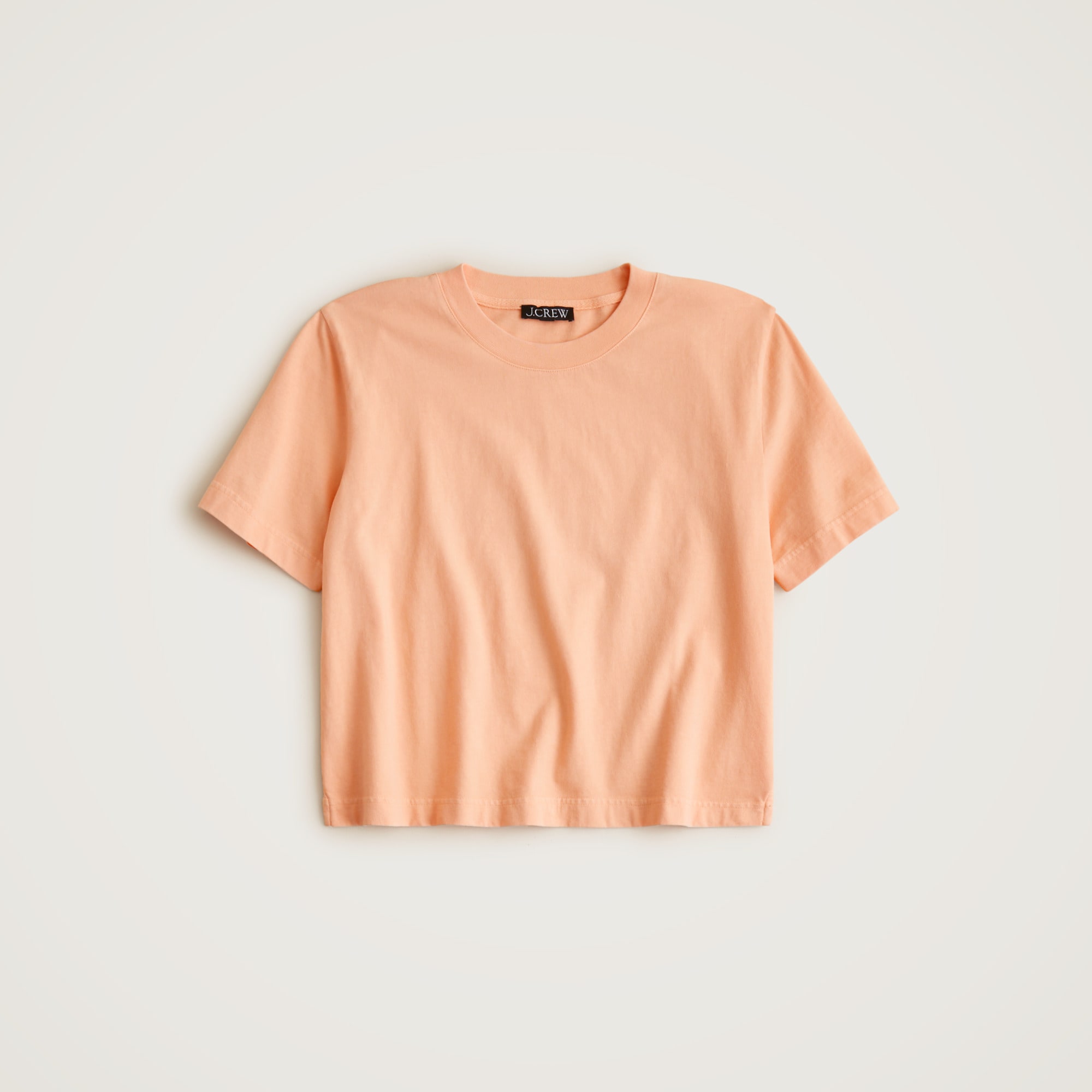Boyfriend jersey relaxed cropped T-shirt