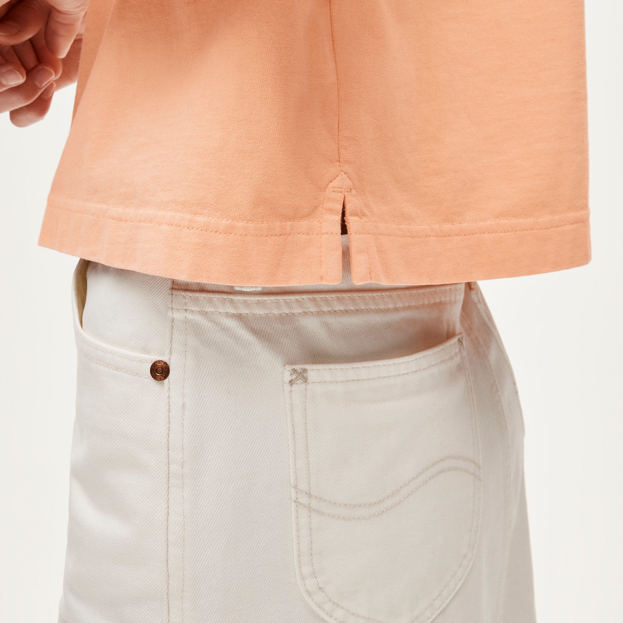 Boyfriend jersey relaxed cropped T-shirt - image 4