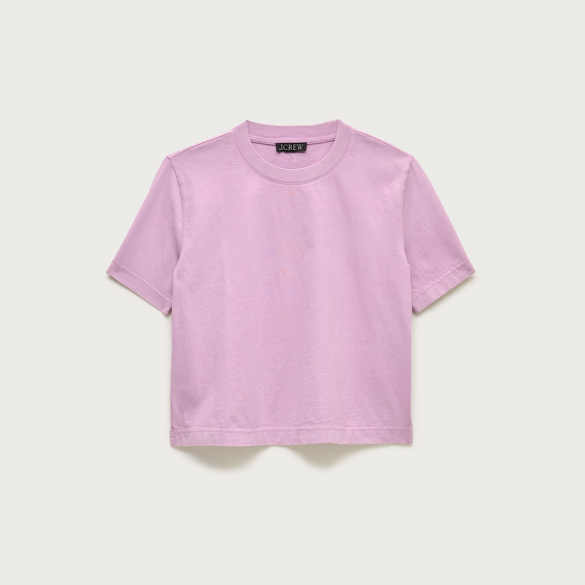 Boyfriend jersey relaxed cropped T-shirt