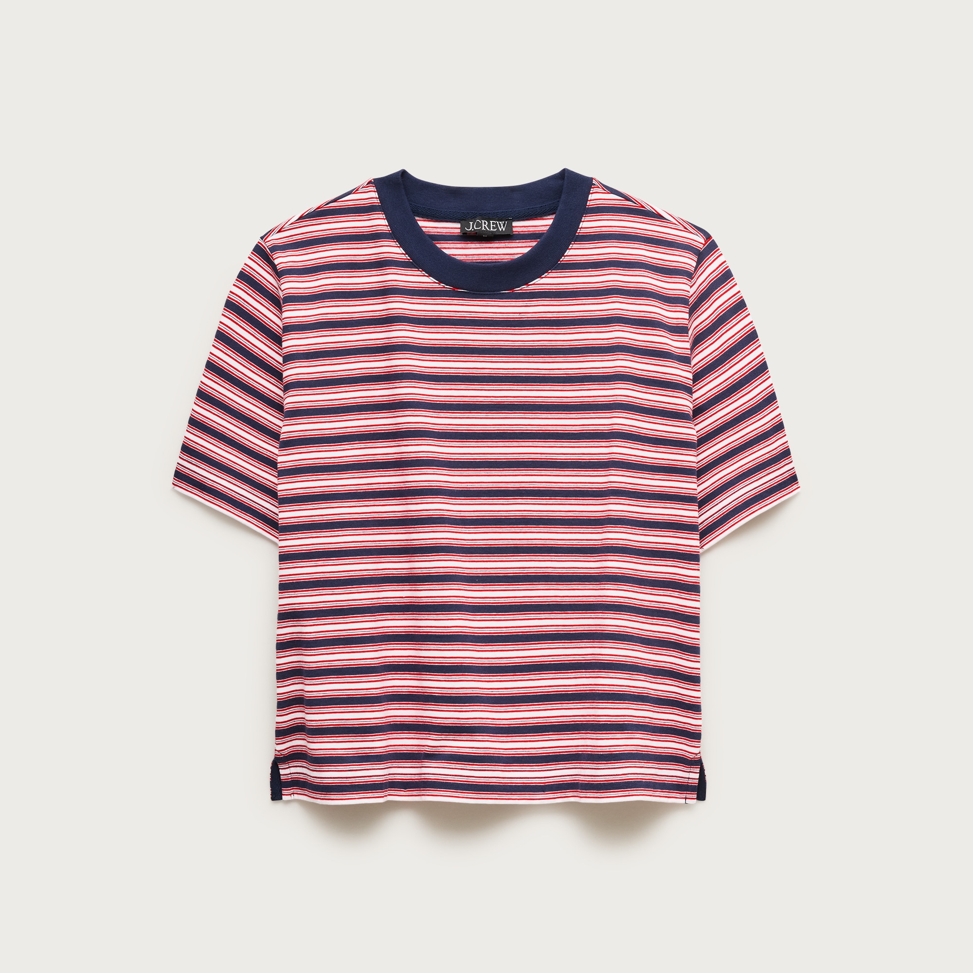 Boyfriend jersey relaxed cropped T-shirt in stripe from J.Crew - $50