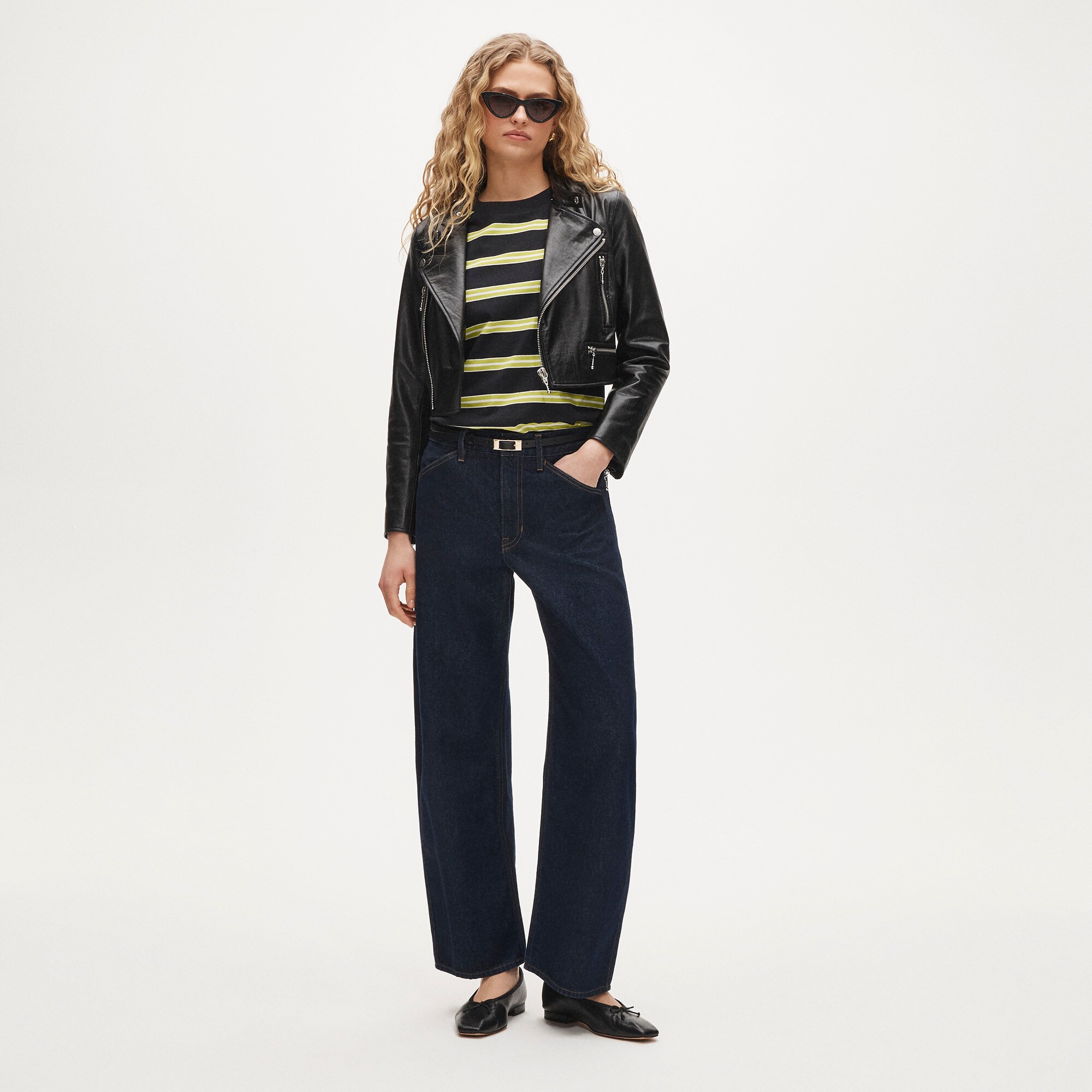 Boyfriend jersey oversized T-shirt in stripe