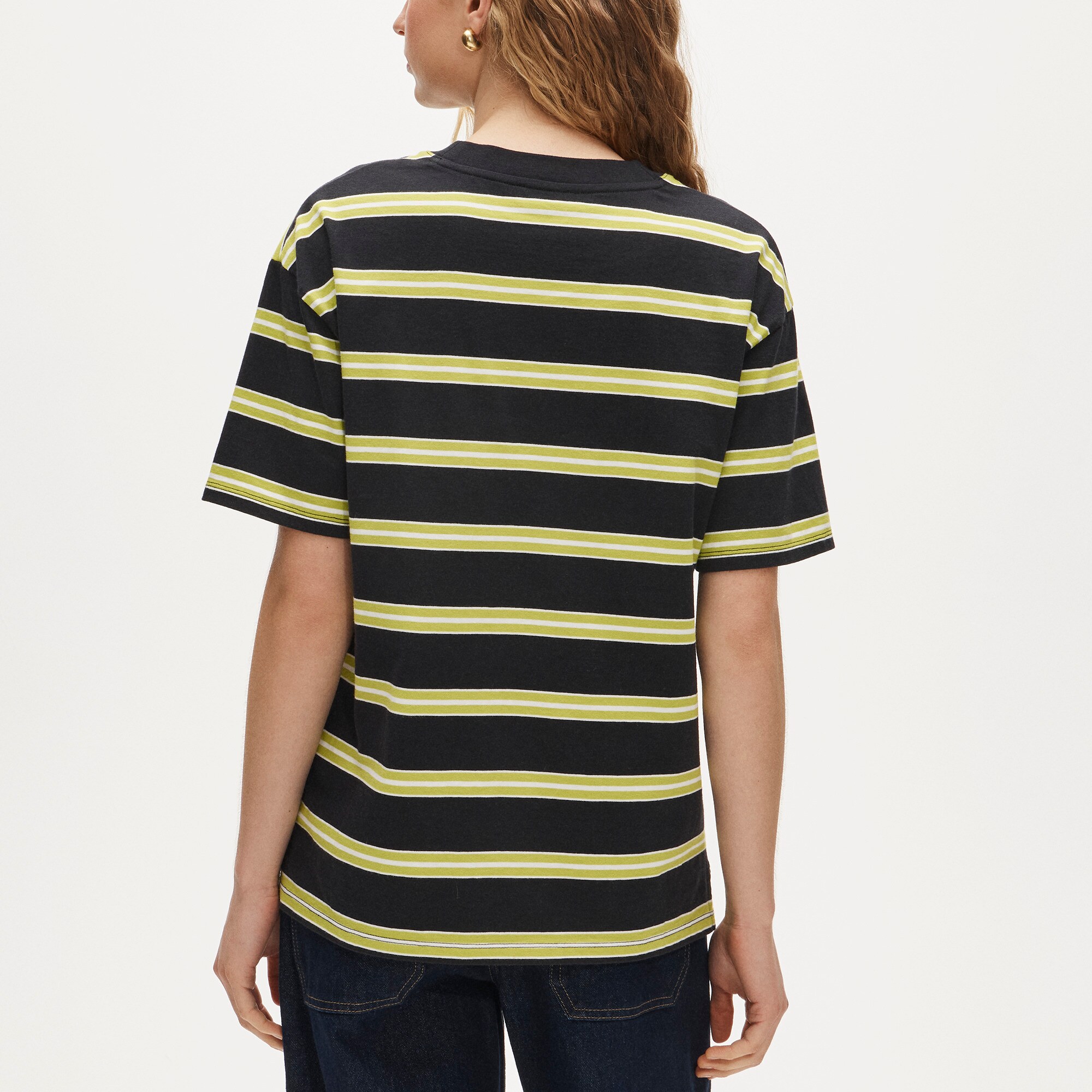 Boyfriend jersey oversized T-shirt in stripe