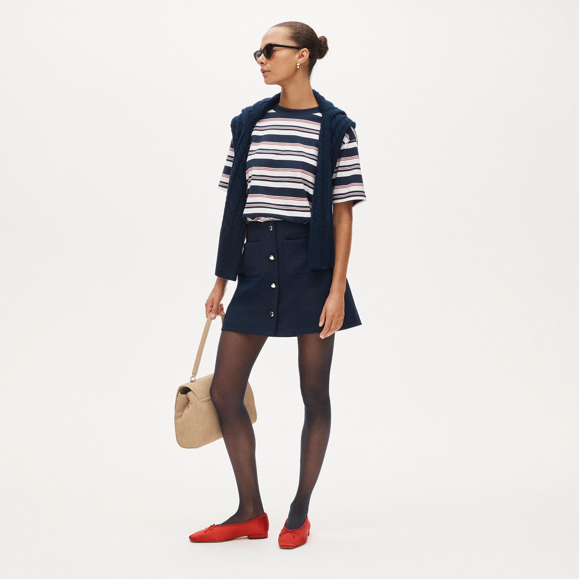 Boyfriend jersey oversized T-shirt in stripe