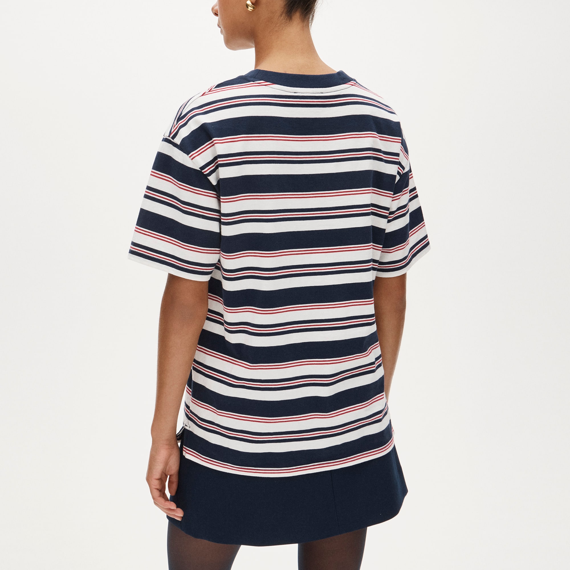 Boyfriend jersey oversized T-shirt in stripe