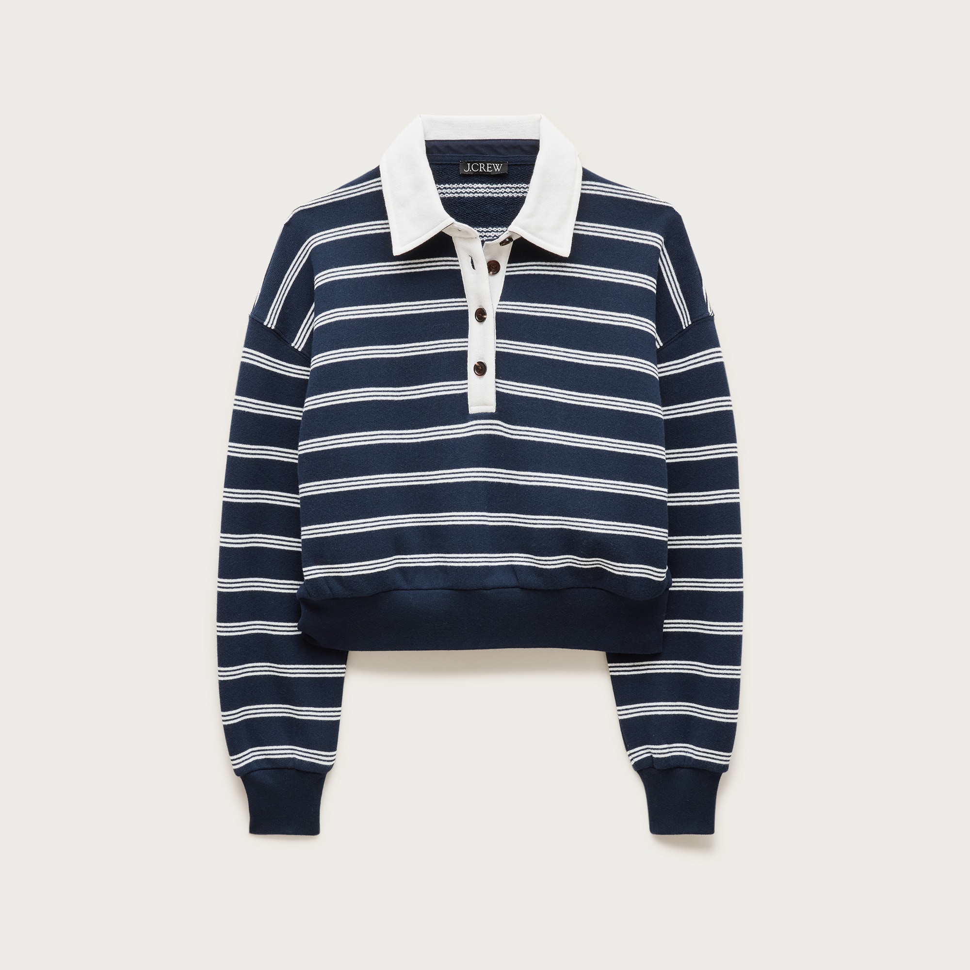 Heritage terry rugby sweatshirt in stripe