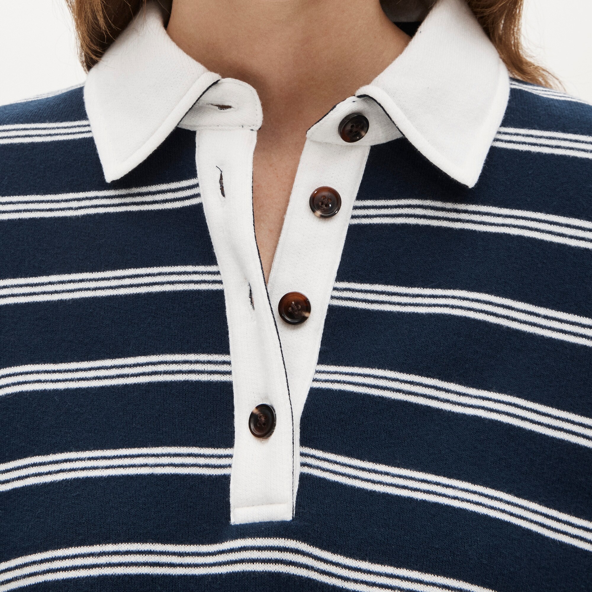 Heritage terry rugby sweatshirt in stripe