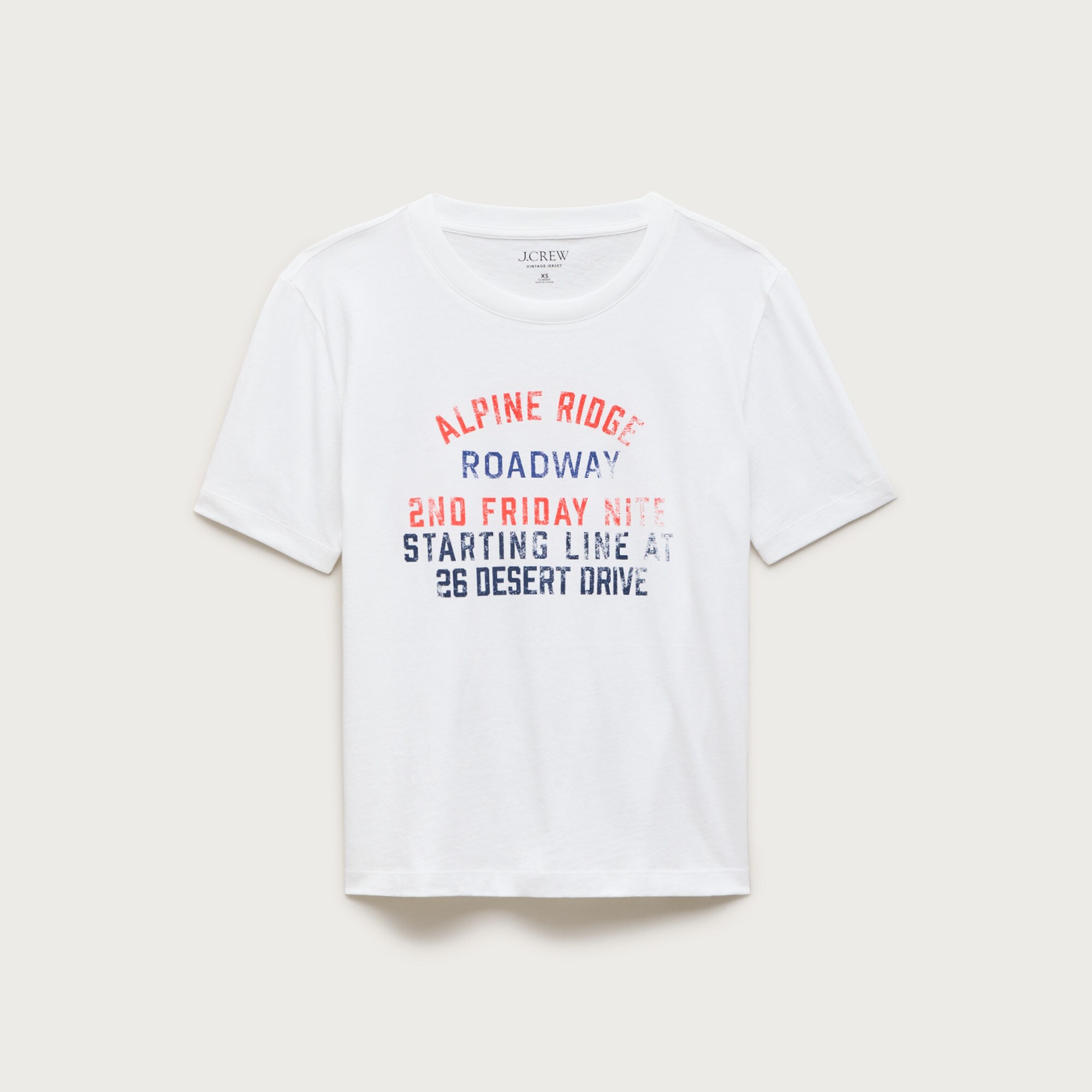 Vintage jersey relaxed-fit "Roadway" graphic T-shirt