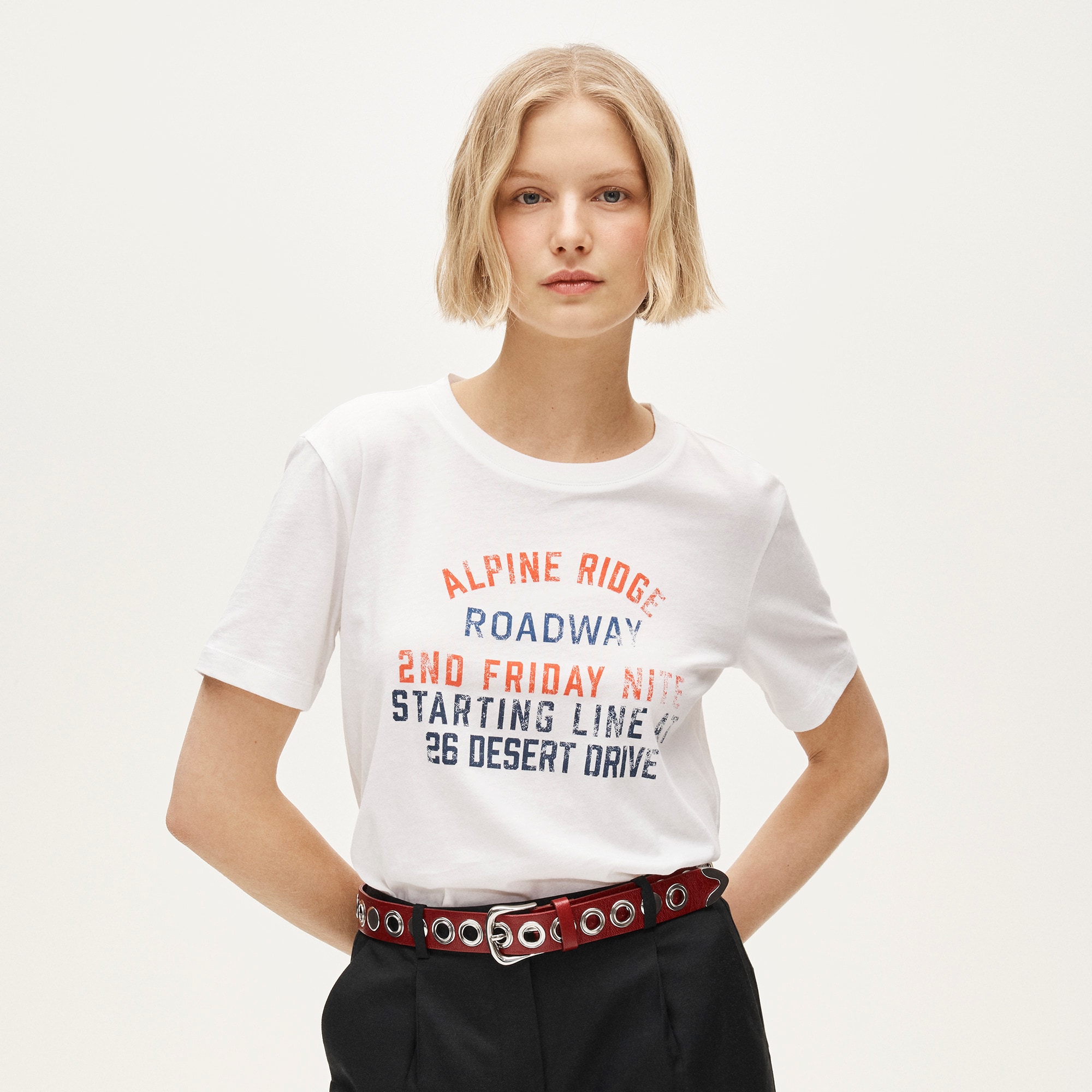Vintage jersey relaxed-fit "Roadway" graphic T-shirt