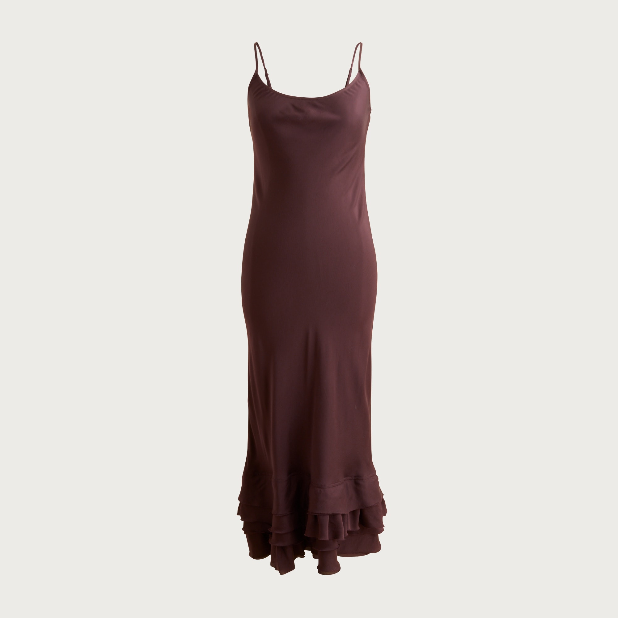 Ruffle-trim slip dress