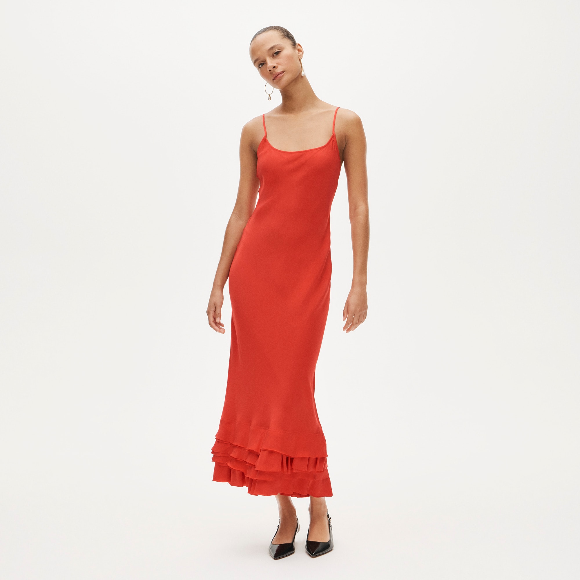Ruffle-trim slip dress - image 2
