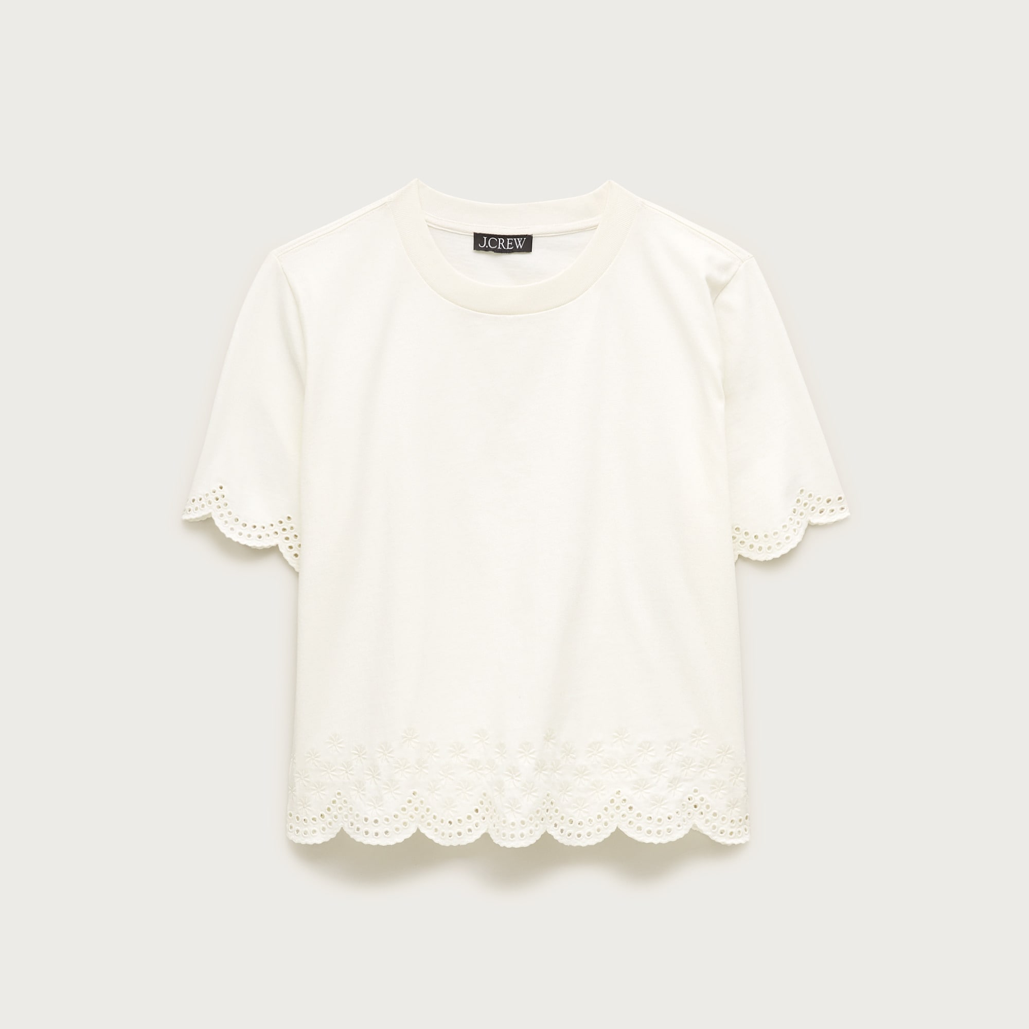 Premium-weight relaxed scalloped T-shirt