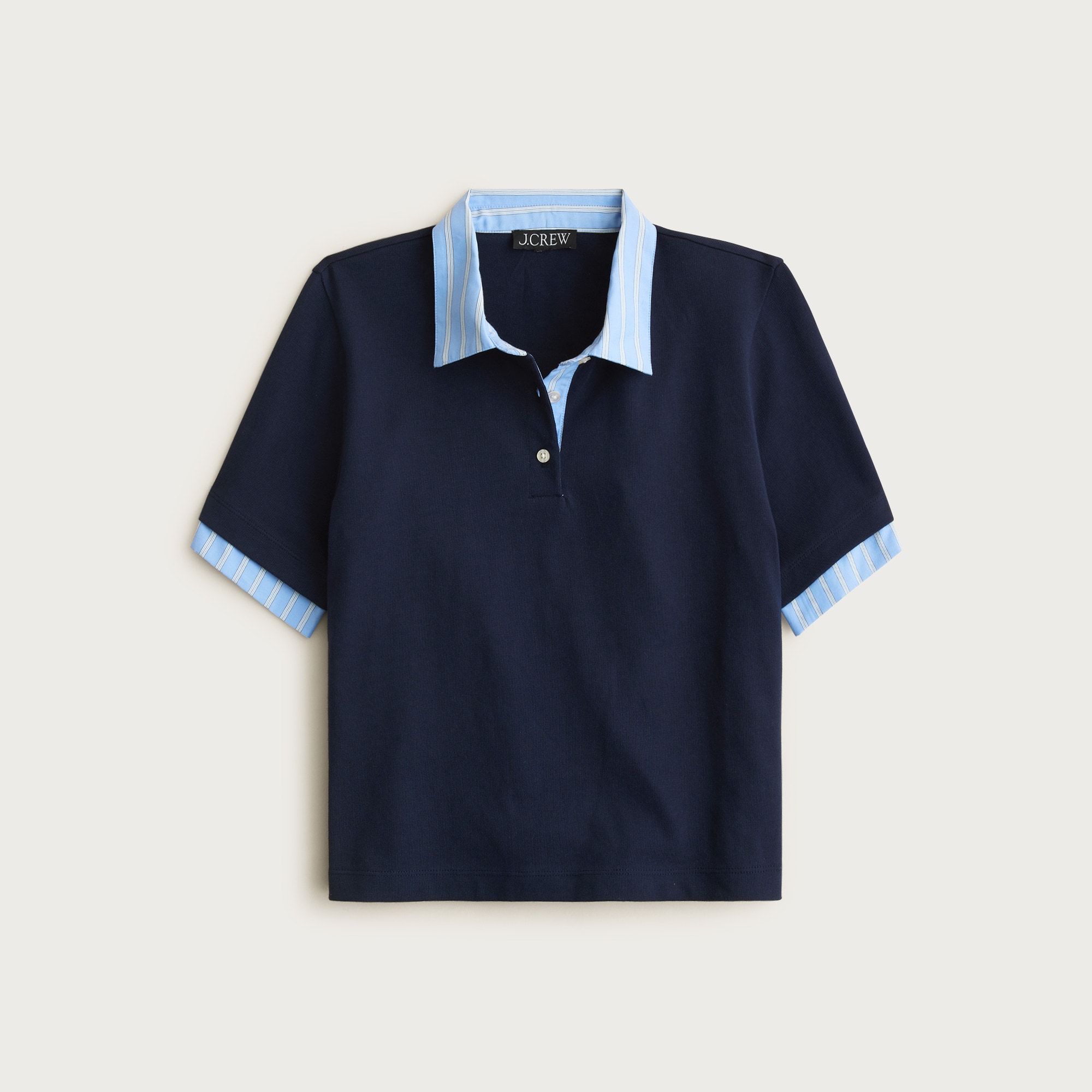 Layered polo shirt in mariner cotton