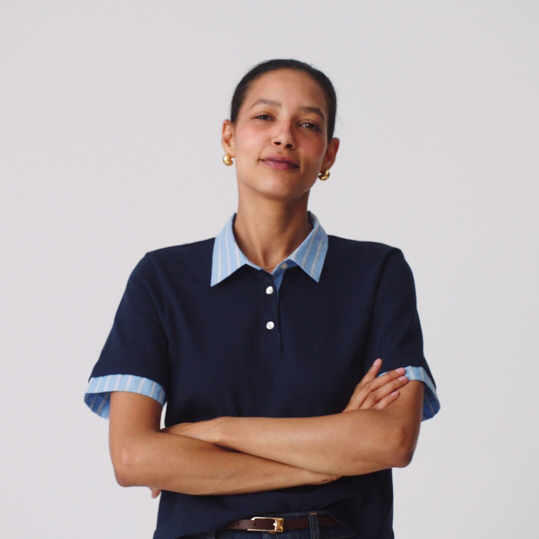 Layered polo shirt in mariner cotton