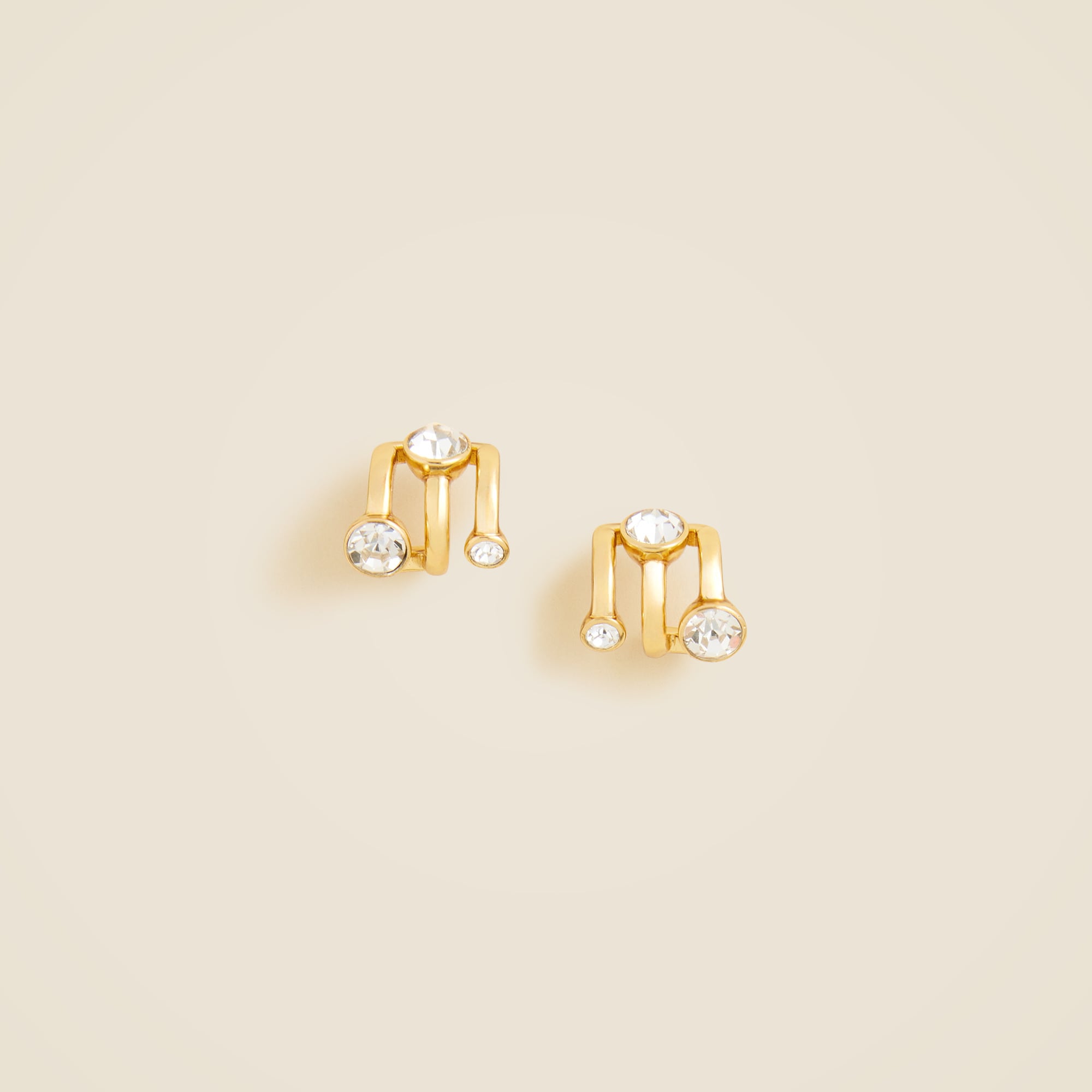  Triple-loop hoop earrings