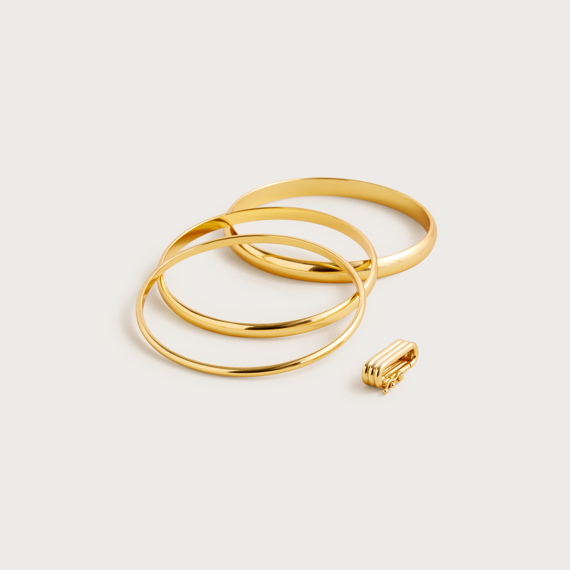 Layered metallic cuff bracelets set-of-three