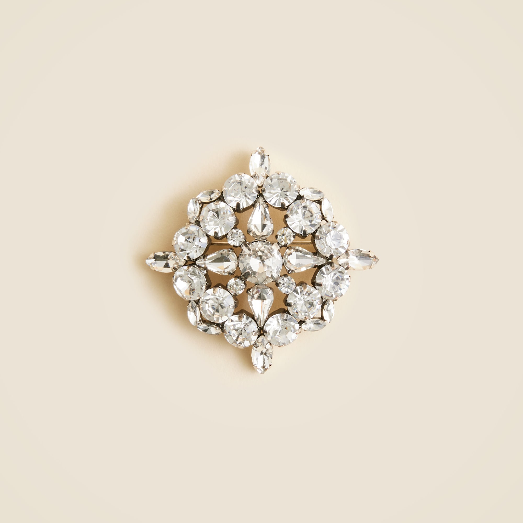 womens Crystal tudor brooch