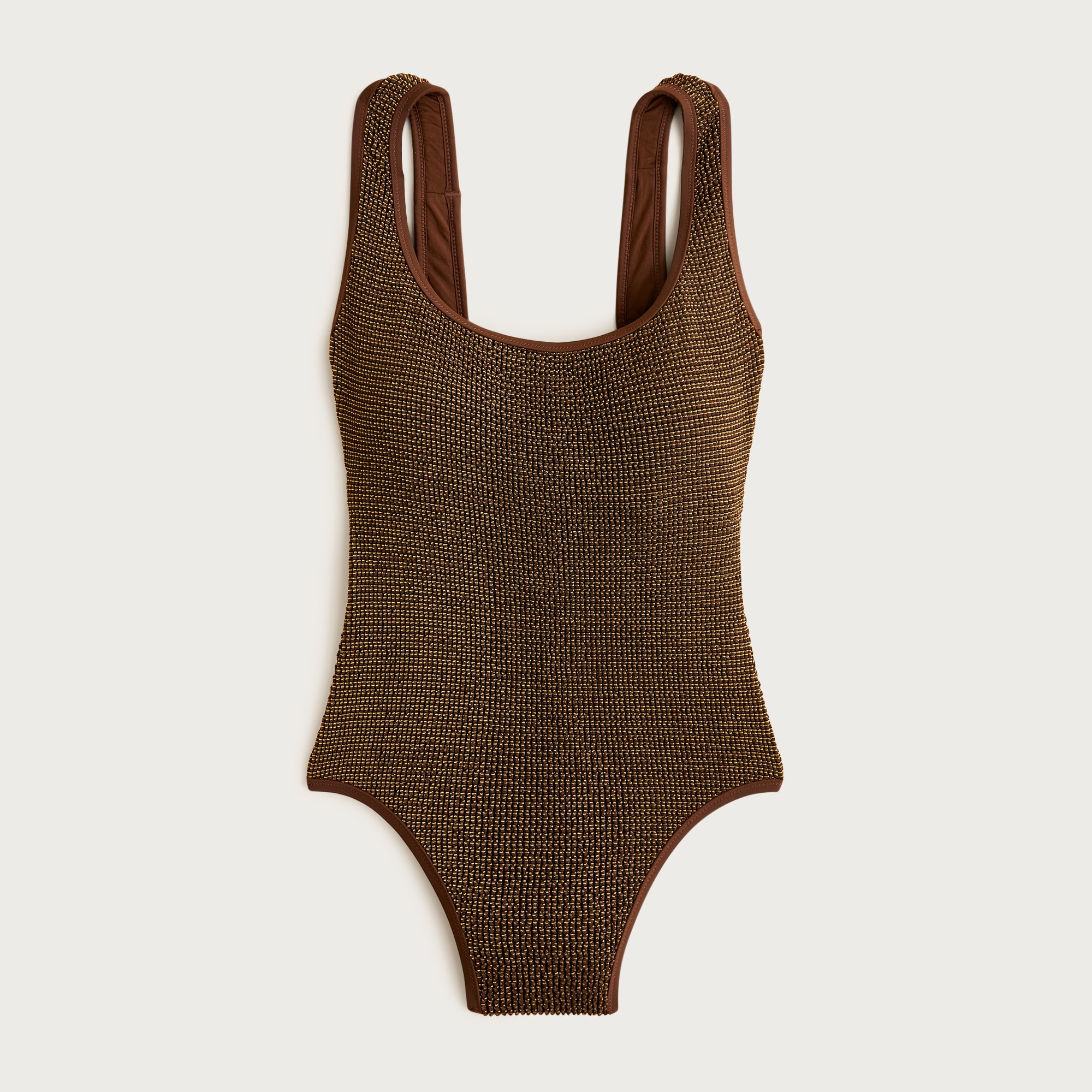 Claudia metallic scrunchie one-piece swimsuit