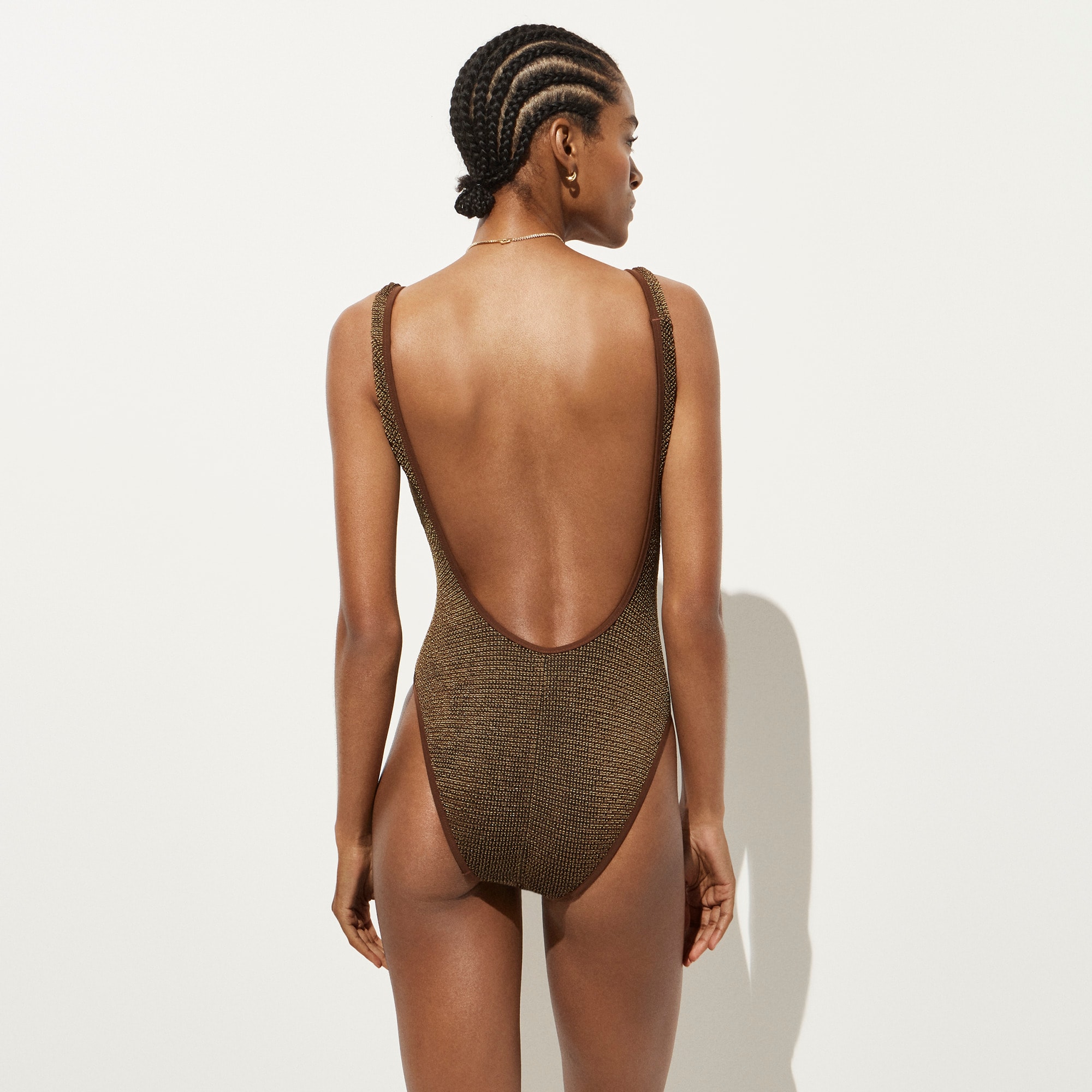 Claudia Metallic Scrunchie One-piece Swimsuit For Women | J.Crew