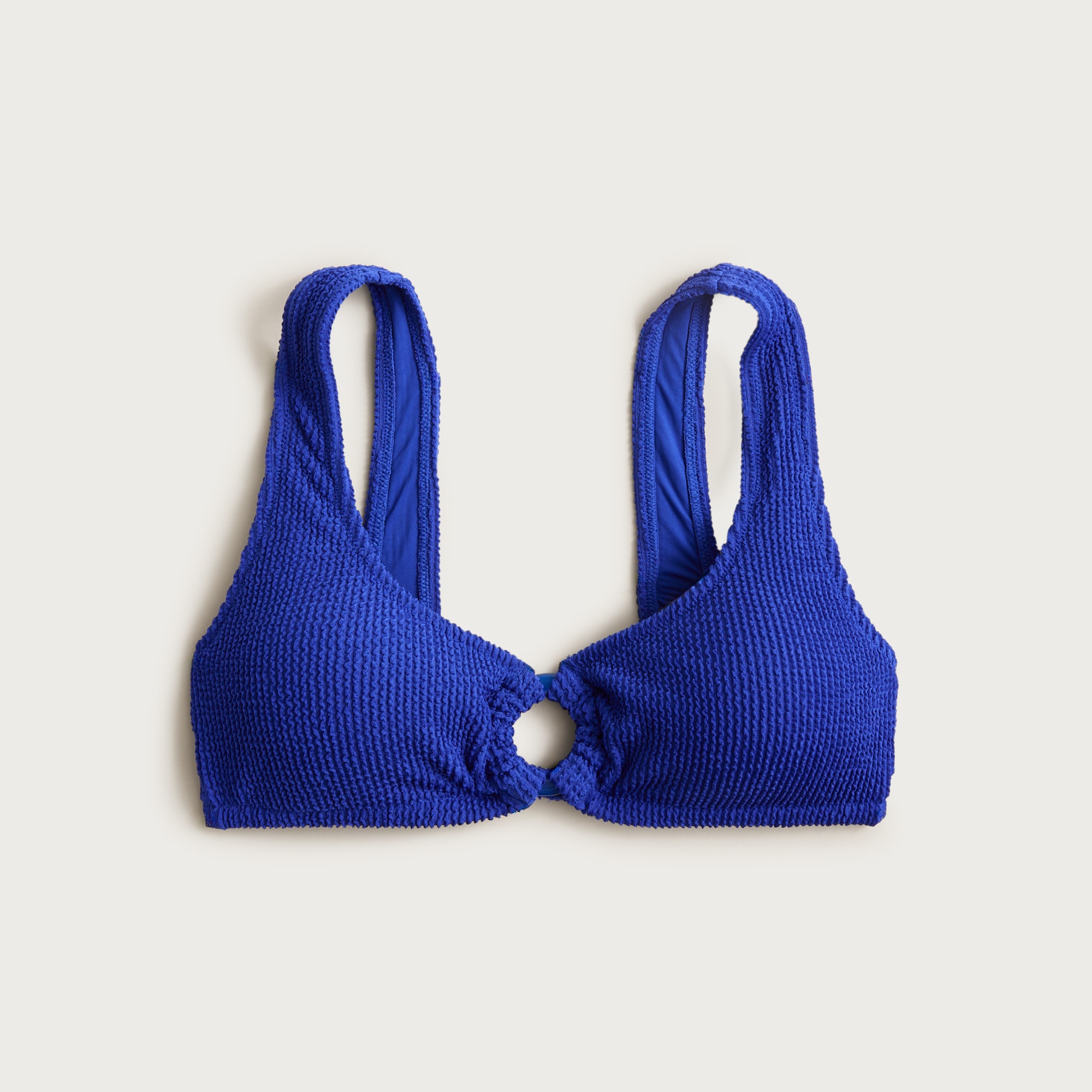 Claudia O-ring Scrunchie Bikini Top For Women | J.Crew