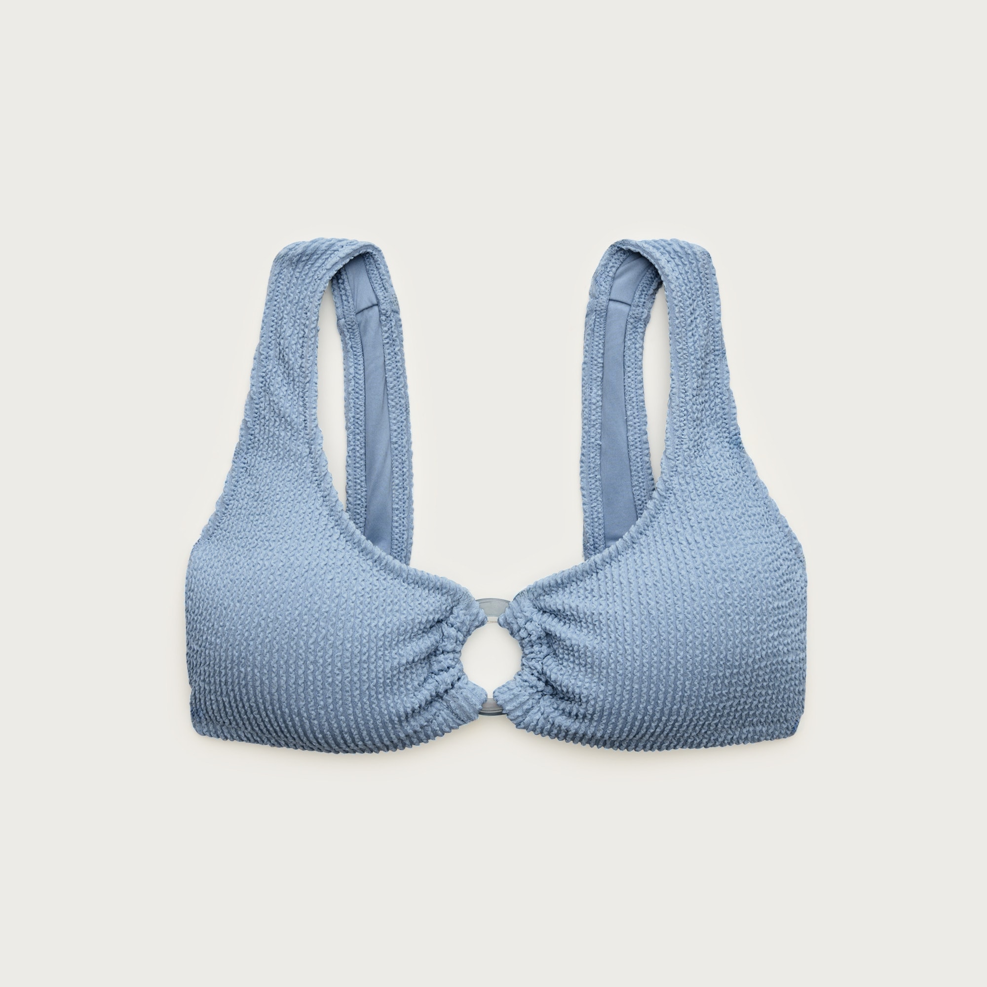 Claudia O-ring scrunchie bikini top from J.Crew - $52.50