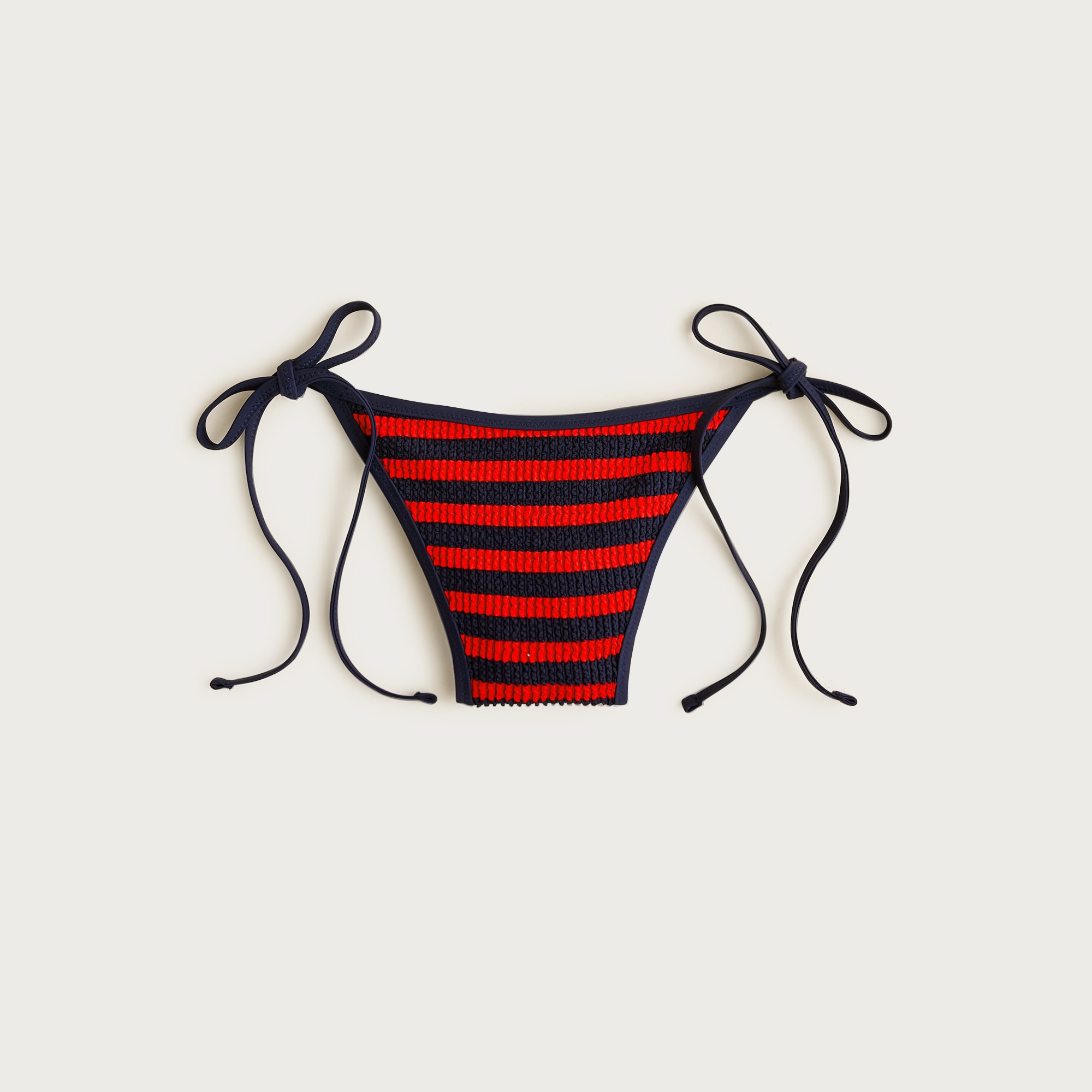 Cheeky scrunchie string bikini bottom in stripe