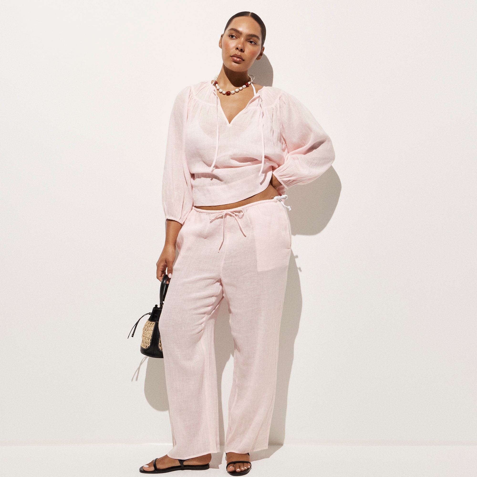 Beach pant in Hampton linen-blend