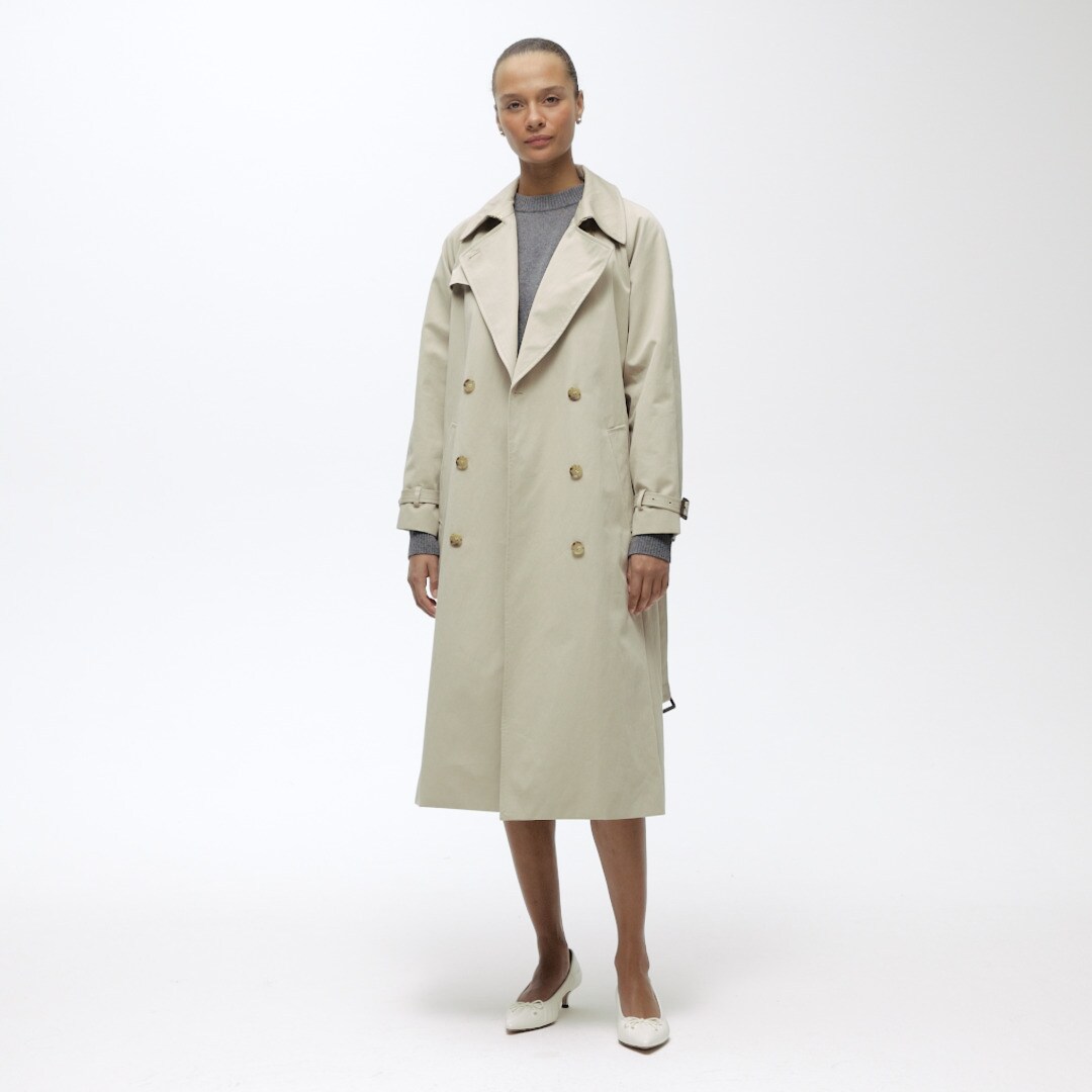 Relaxed Trench Coat In Lightweight Shiny Nylon For Women | J.Crew