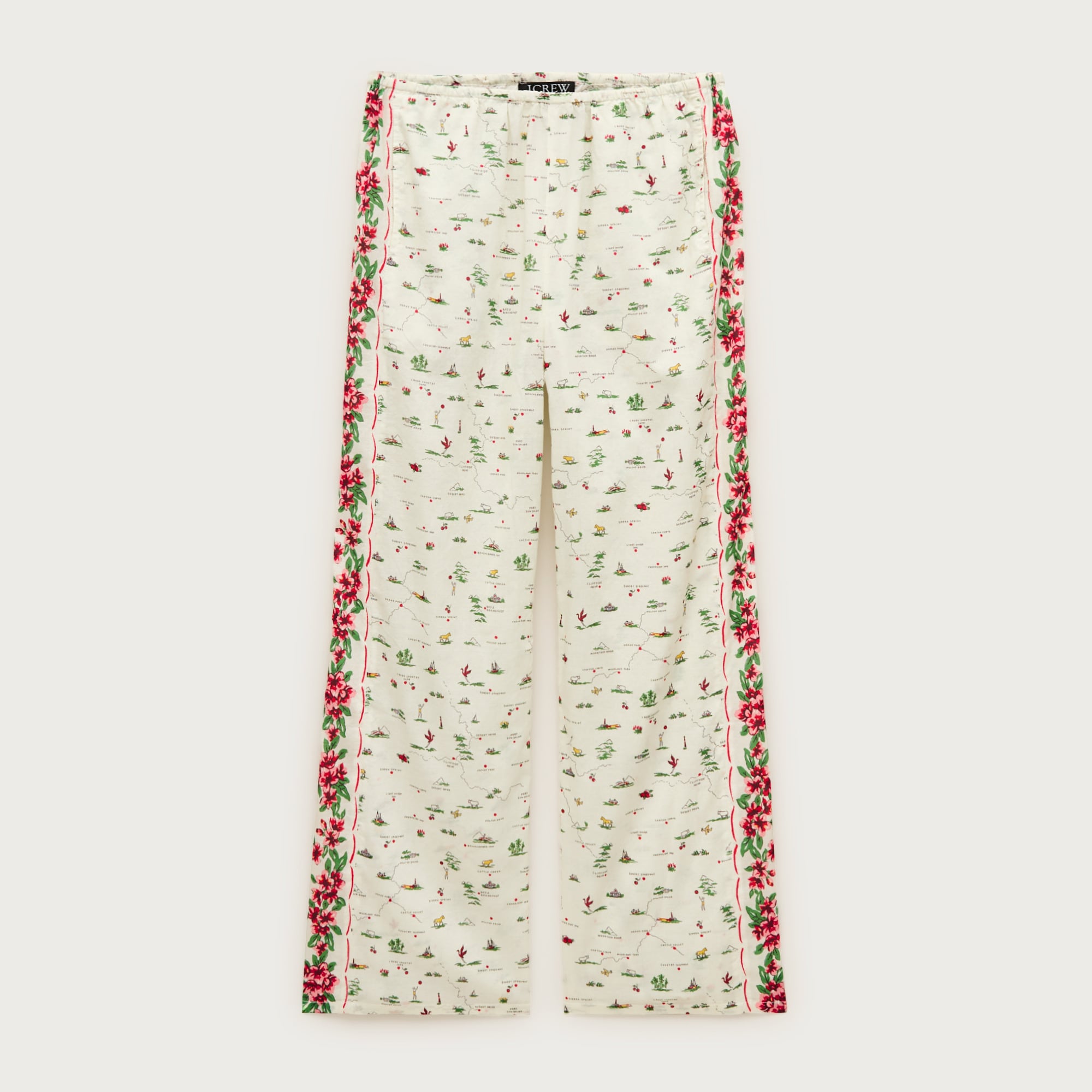 Cotton voile beach pant in map print from J.Crew - $79.50 (37% off)