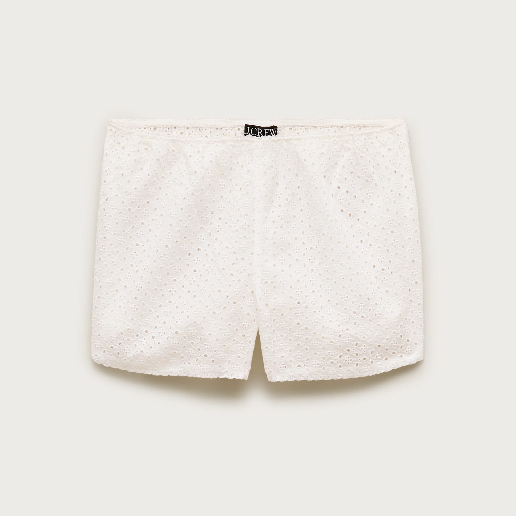 Cotton voile eyelet beach short