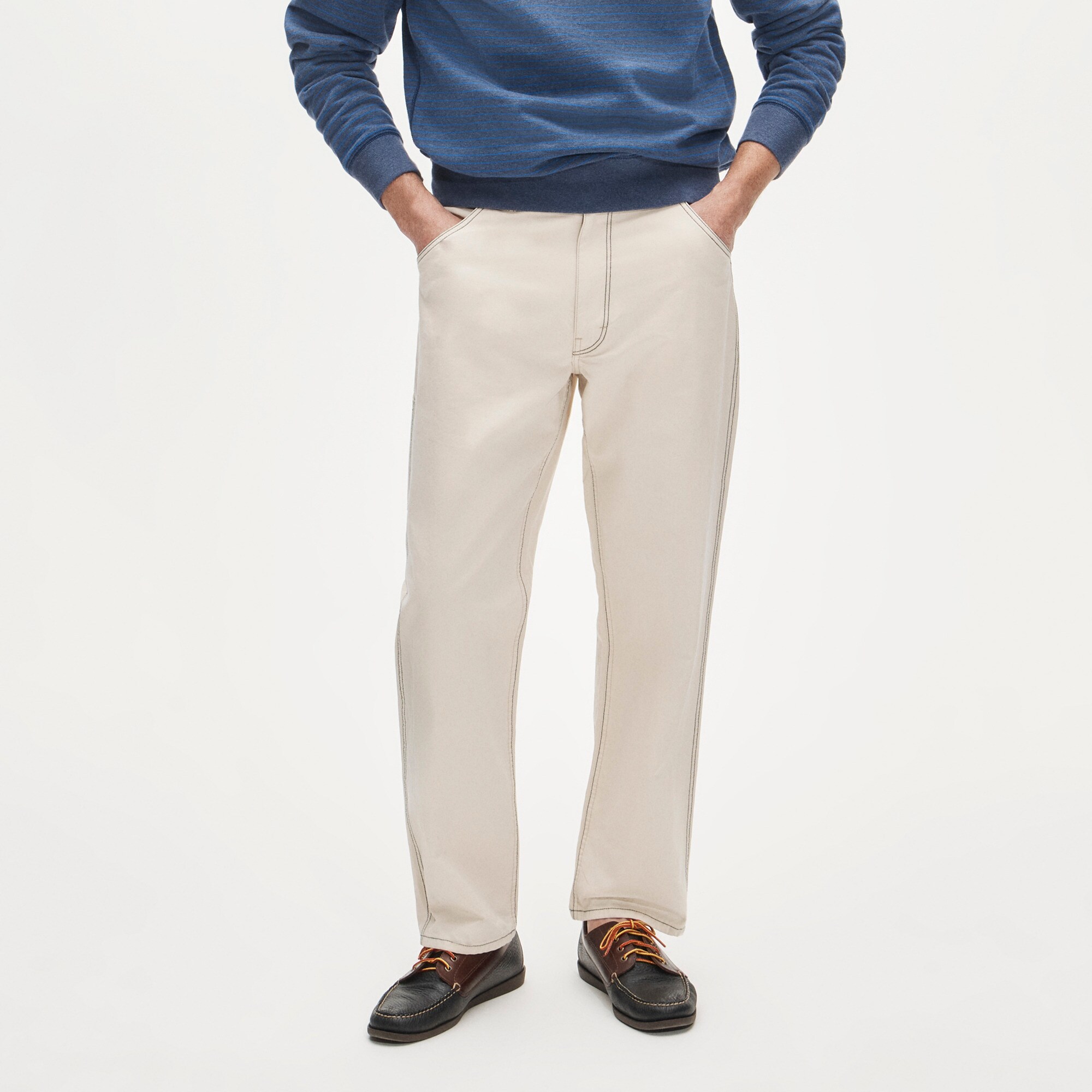 Wallace & Barnes carpenter pant in seeded canvas