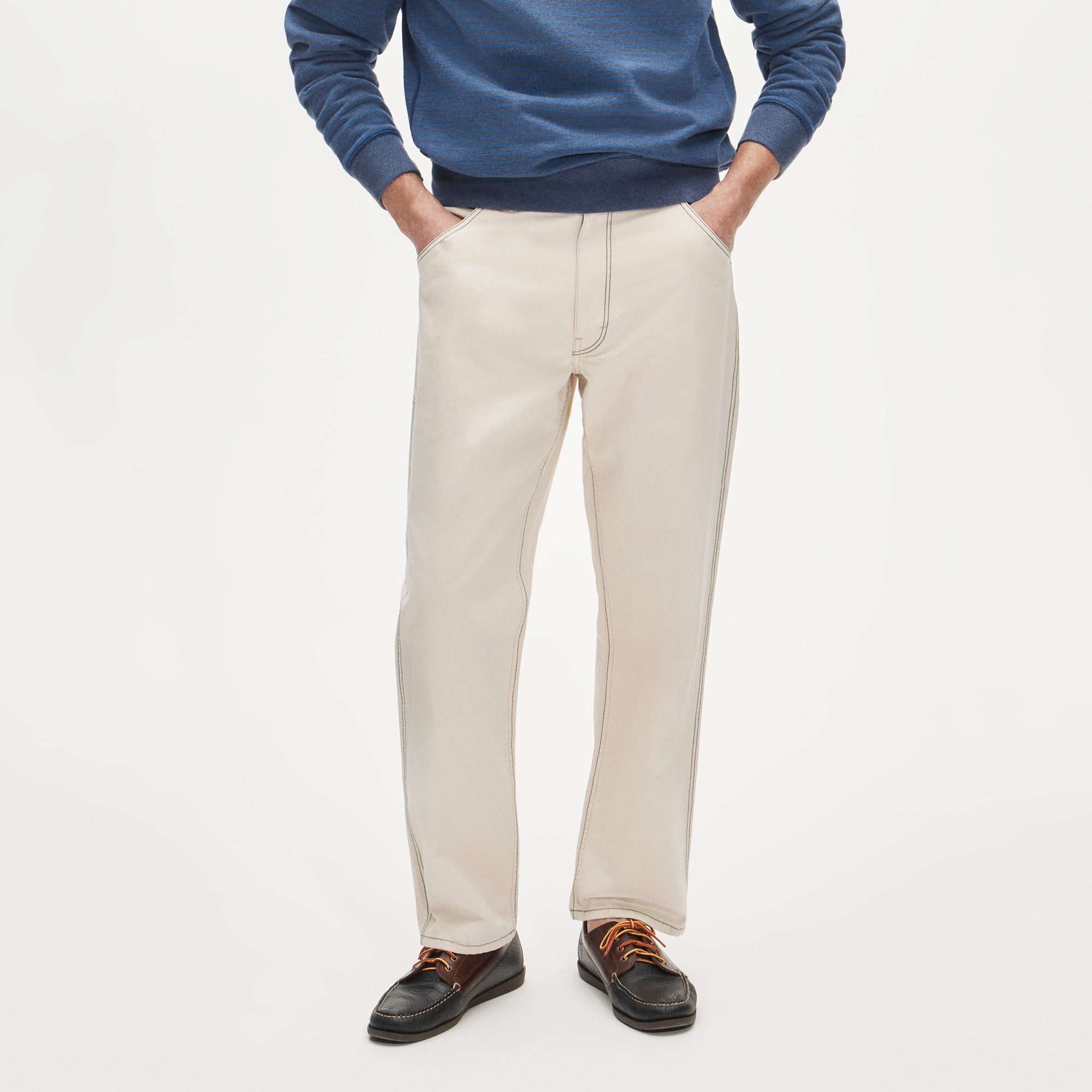Wallace & Barnes carpenter pant in  seeded canvas