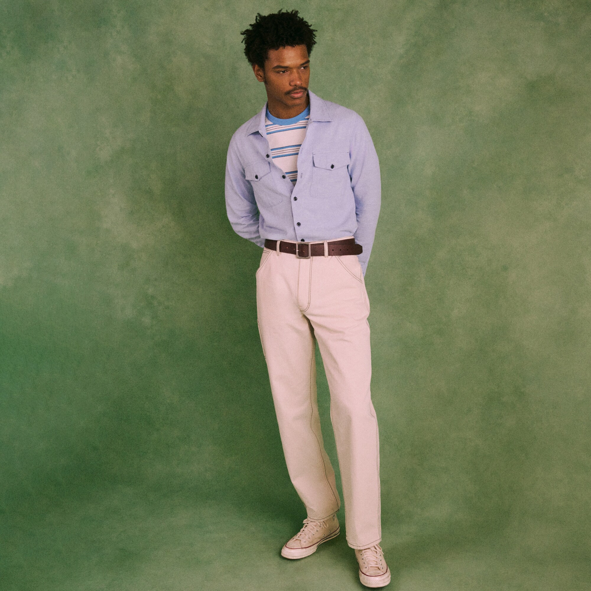Wallace & Barnes carpenter pant in  seeded canvas