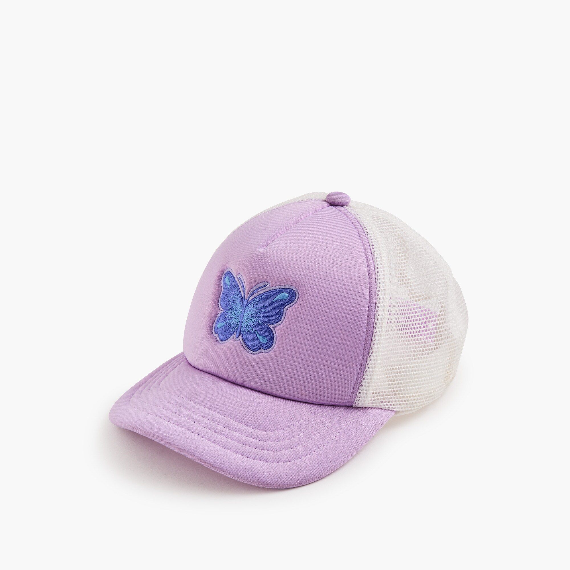 girls' butterfly-patch trucker hat for girls