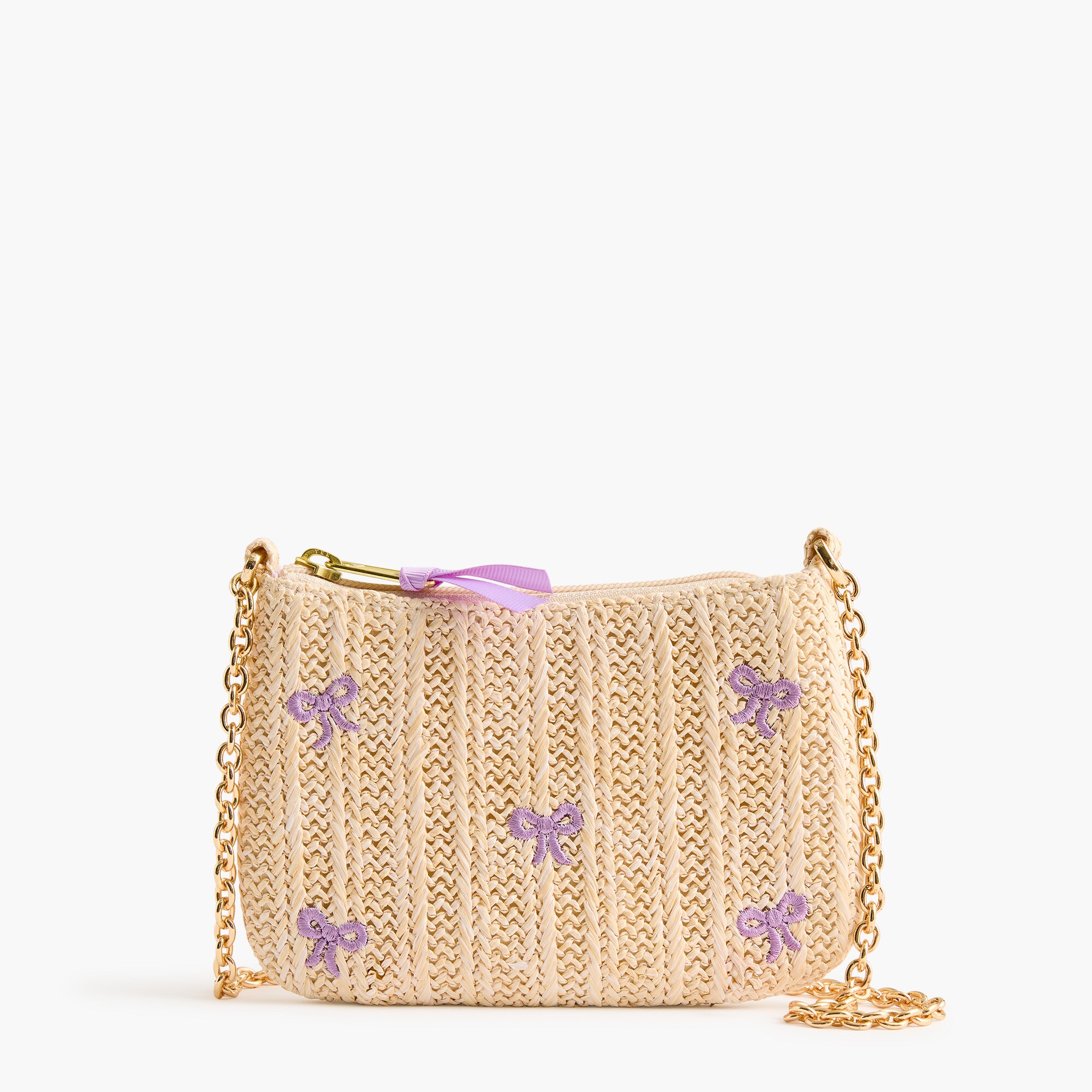 girls' woven bow purse for girls