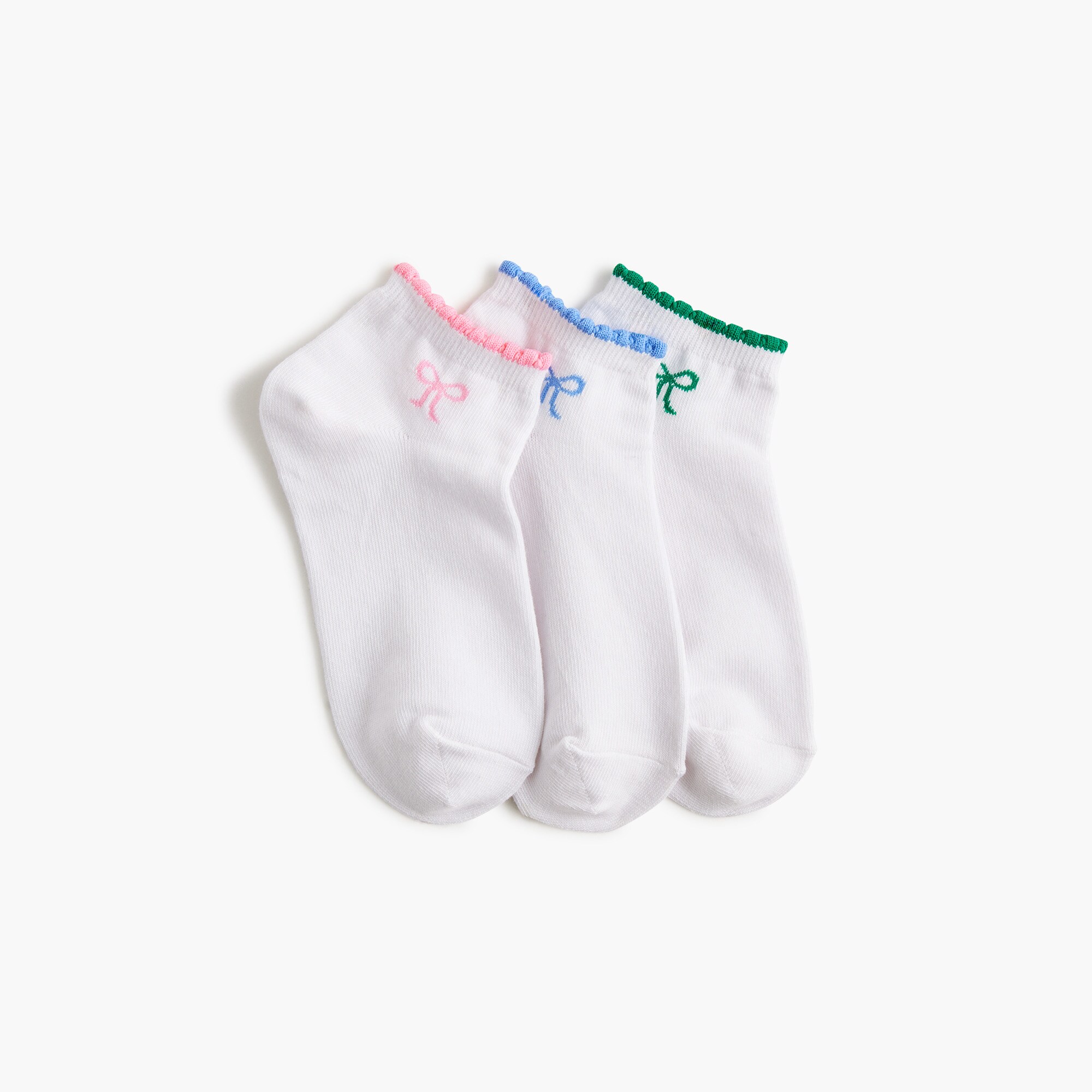 girls' bow socks three-pack for girls