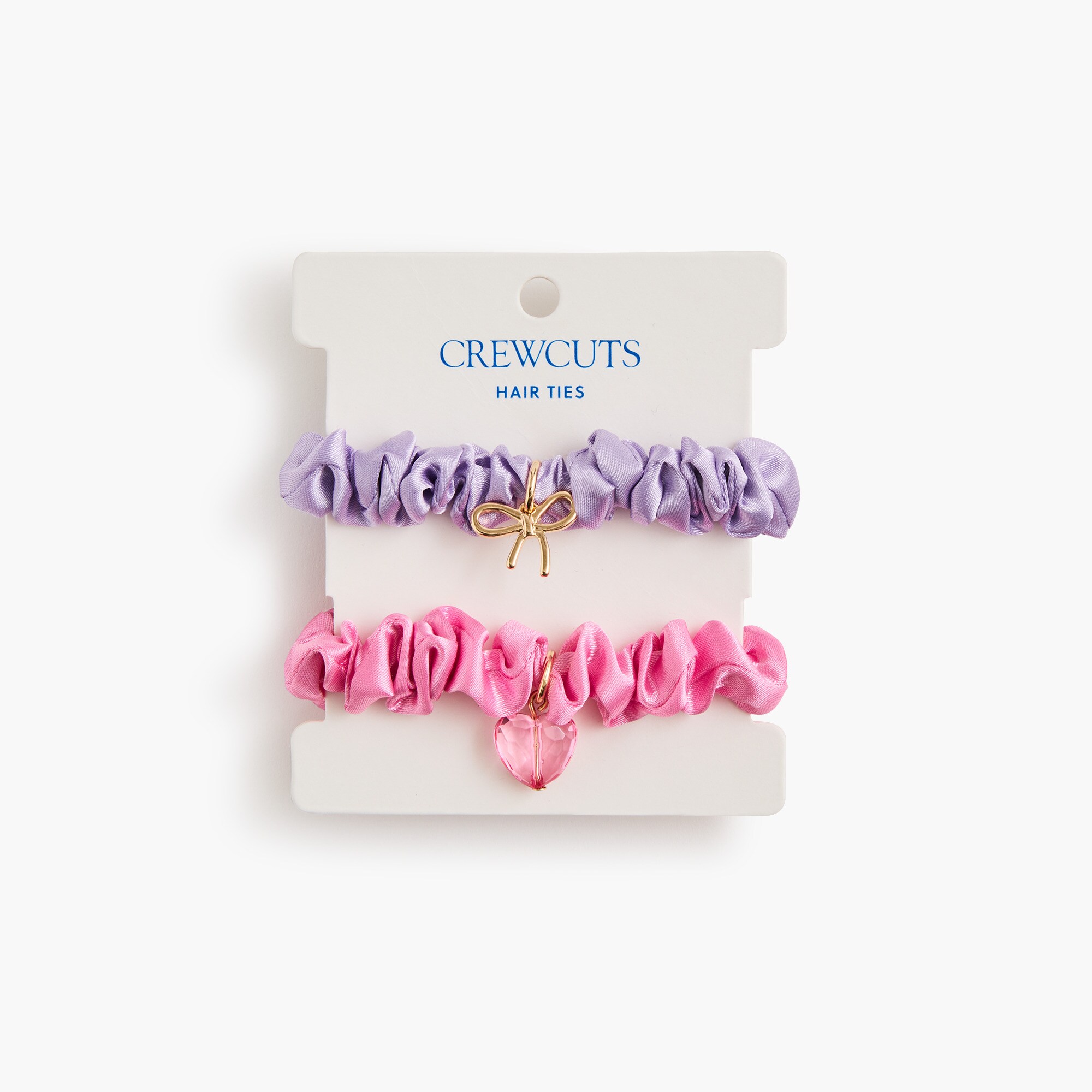 Girls' charm scrunchies set-of-two
