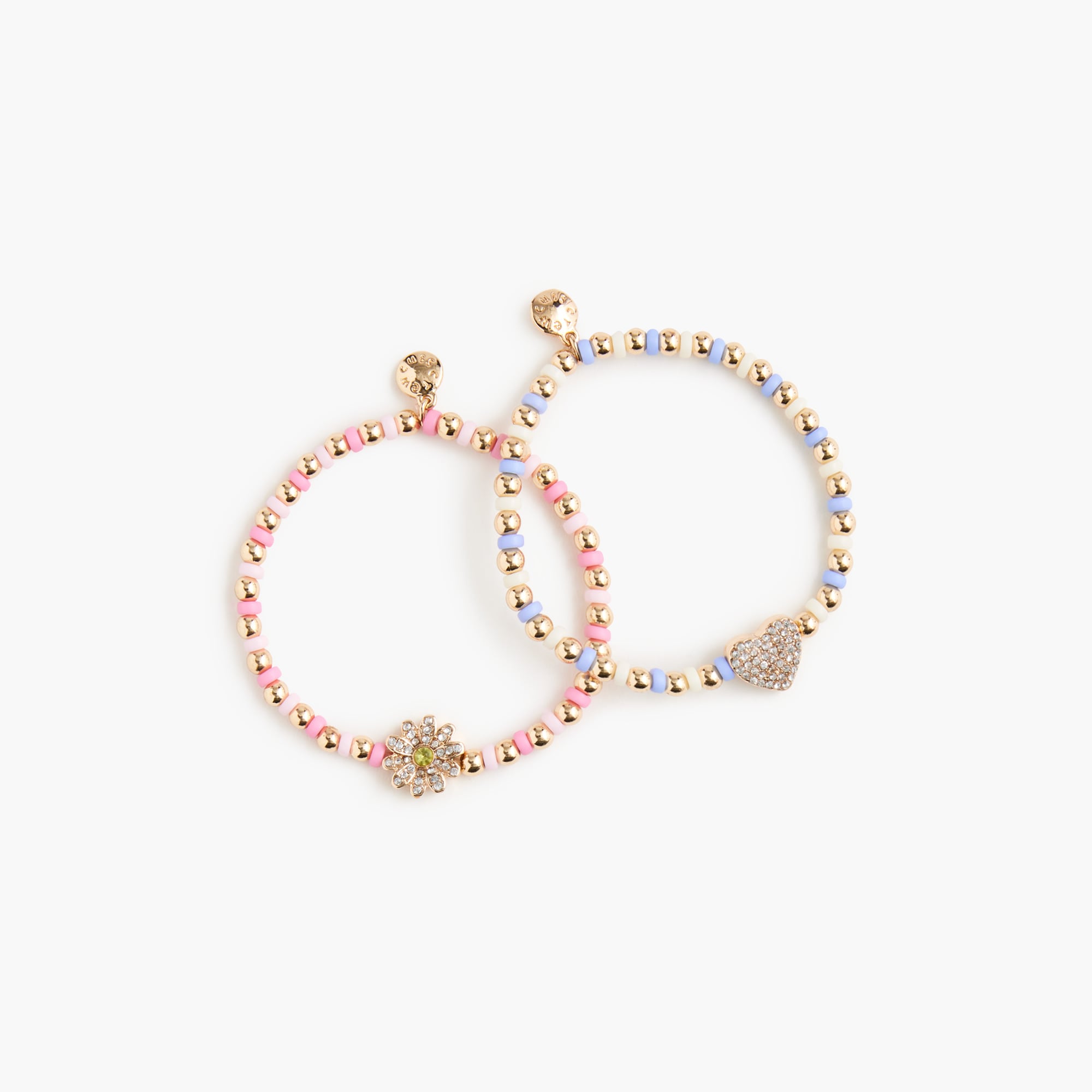 girls Girls' beaded charm bracelets set-of-two