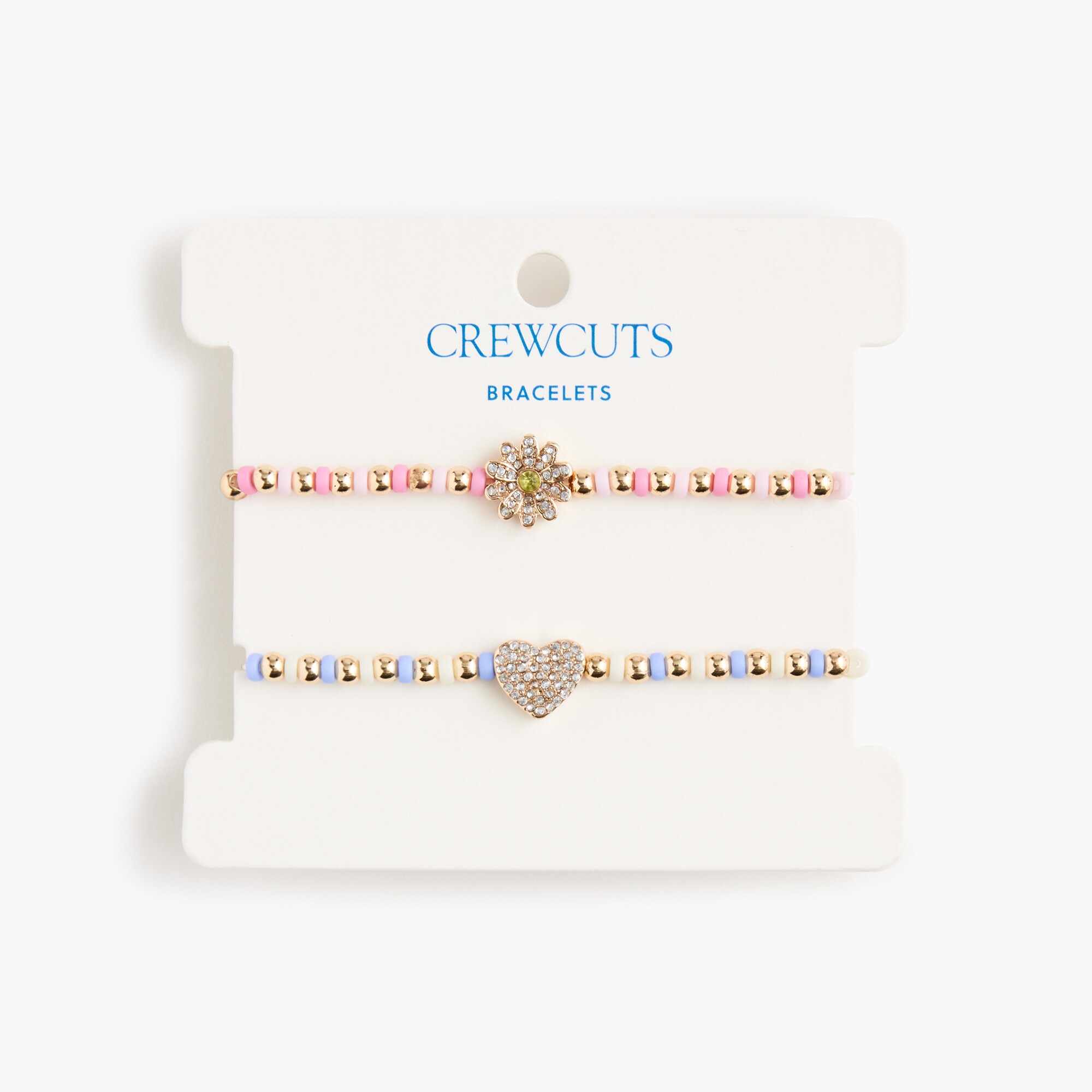 Girls' beaded charm bracelets set-of-two