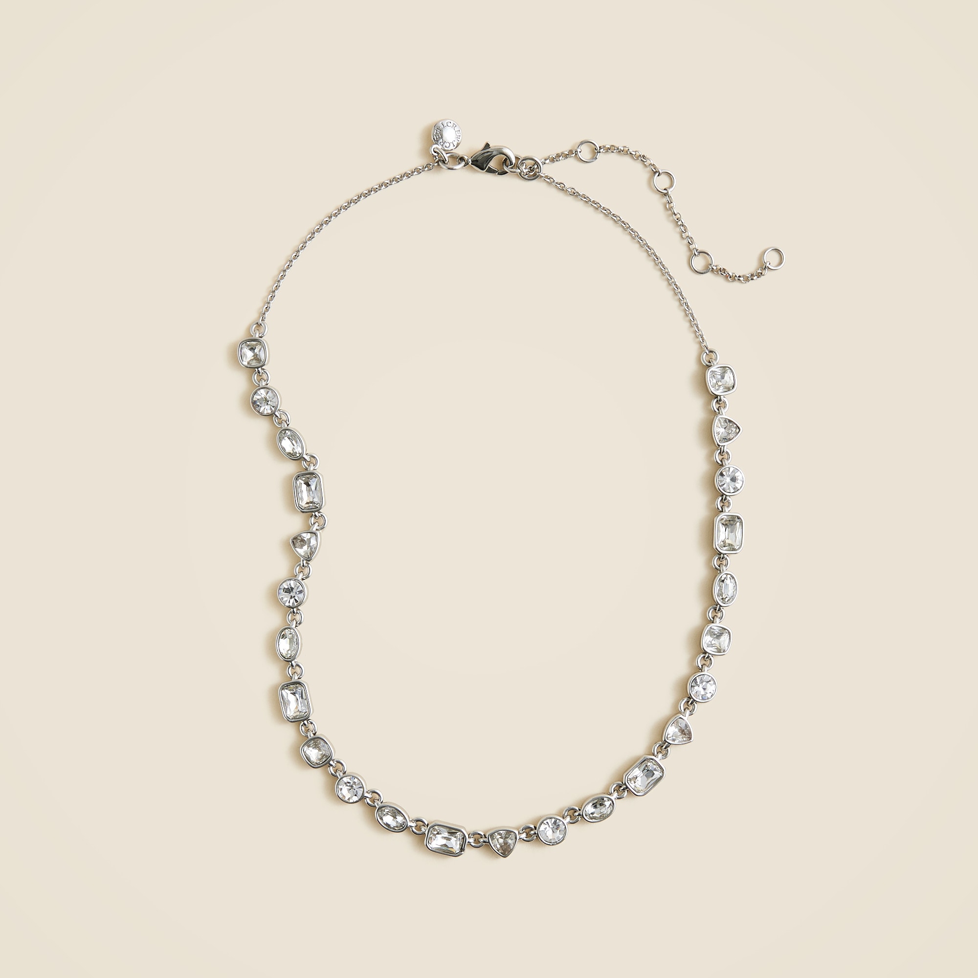 Crystal station necklace