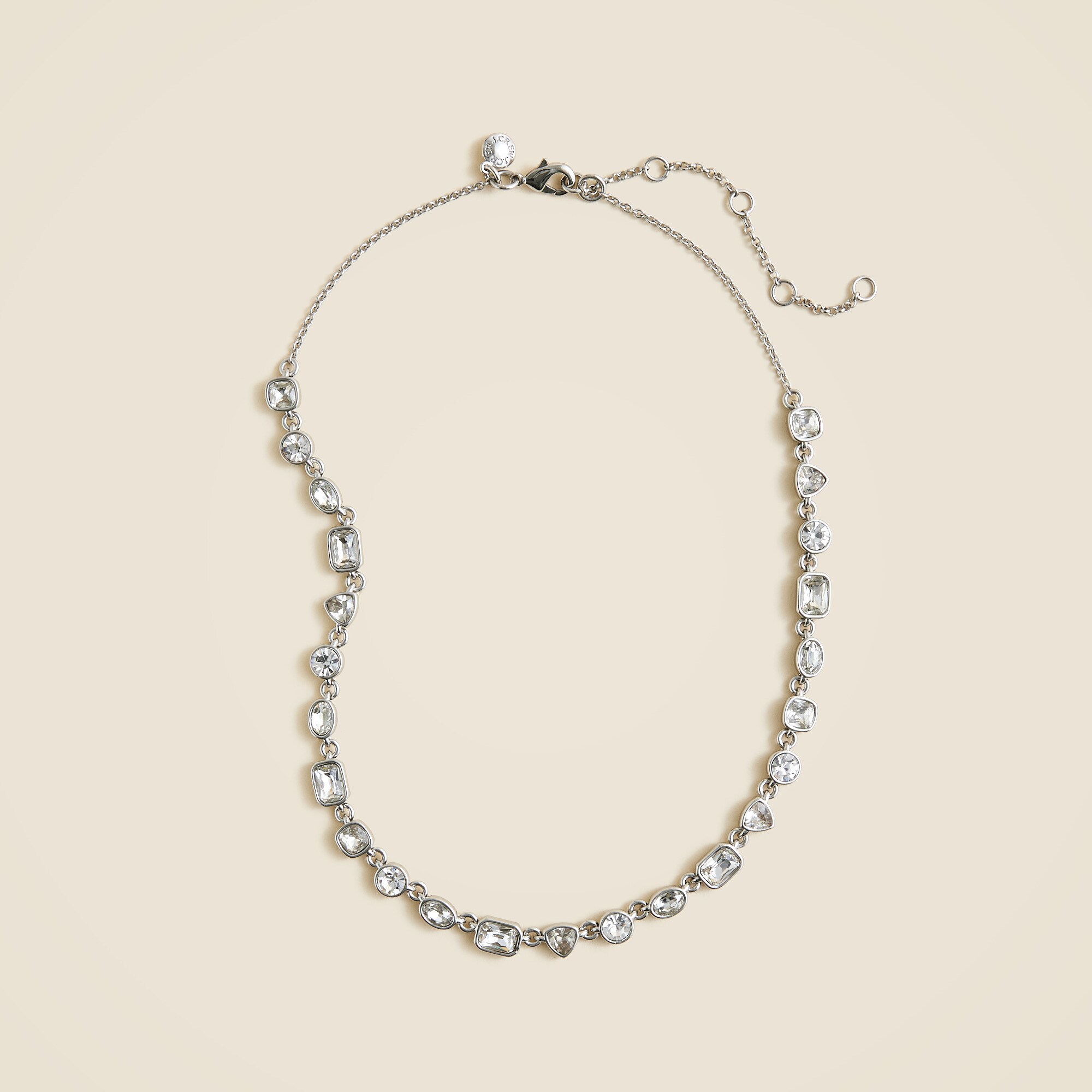 Crystal station necklace
