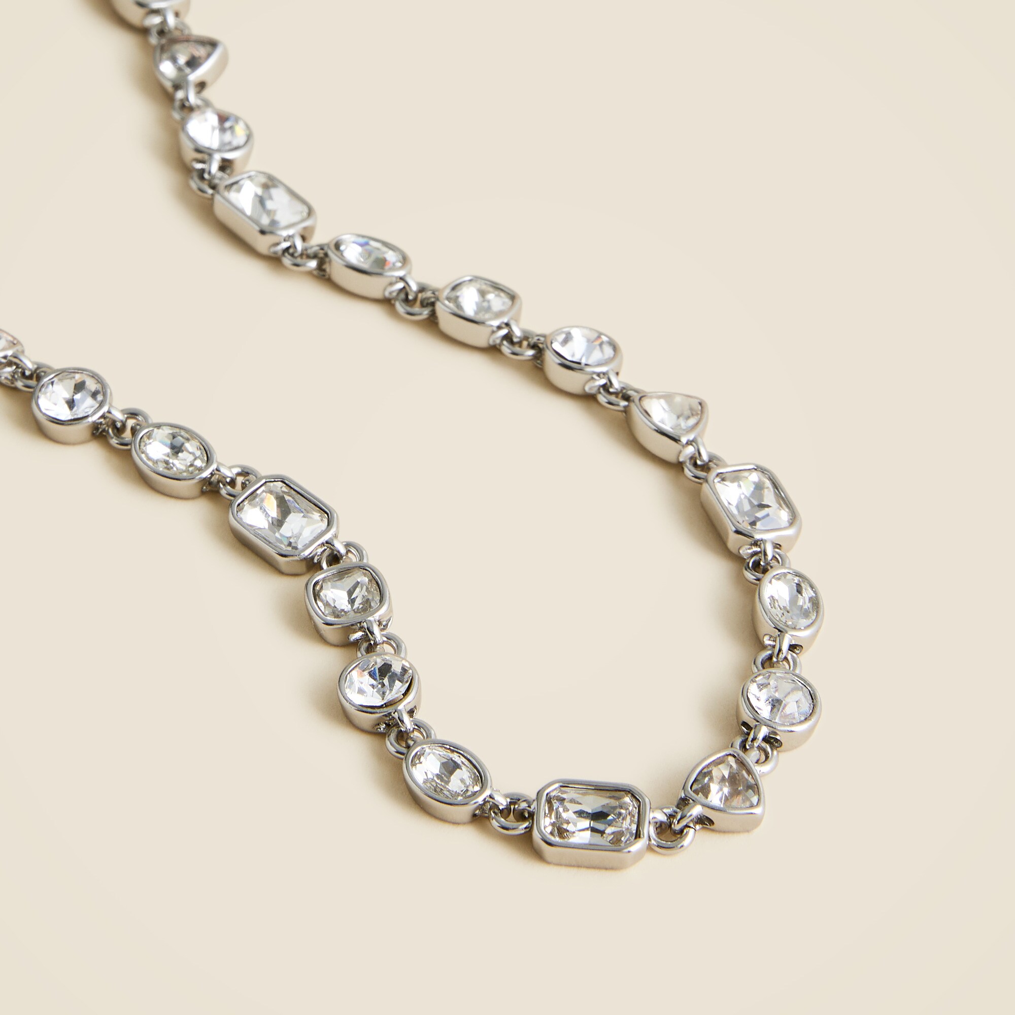 Crystal station necklace